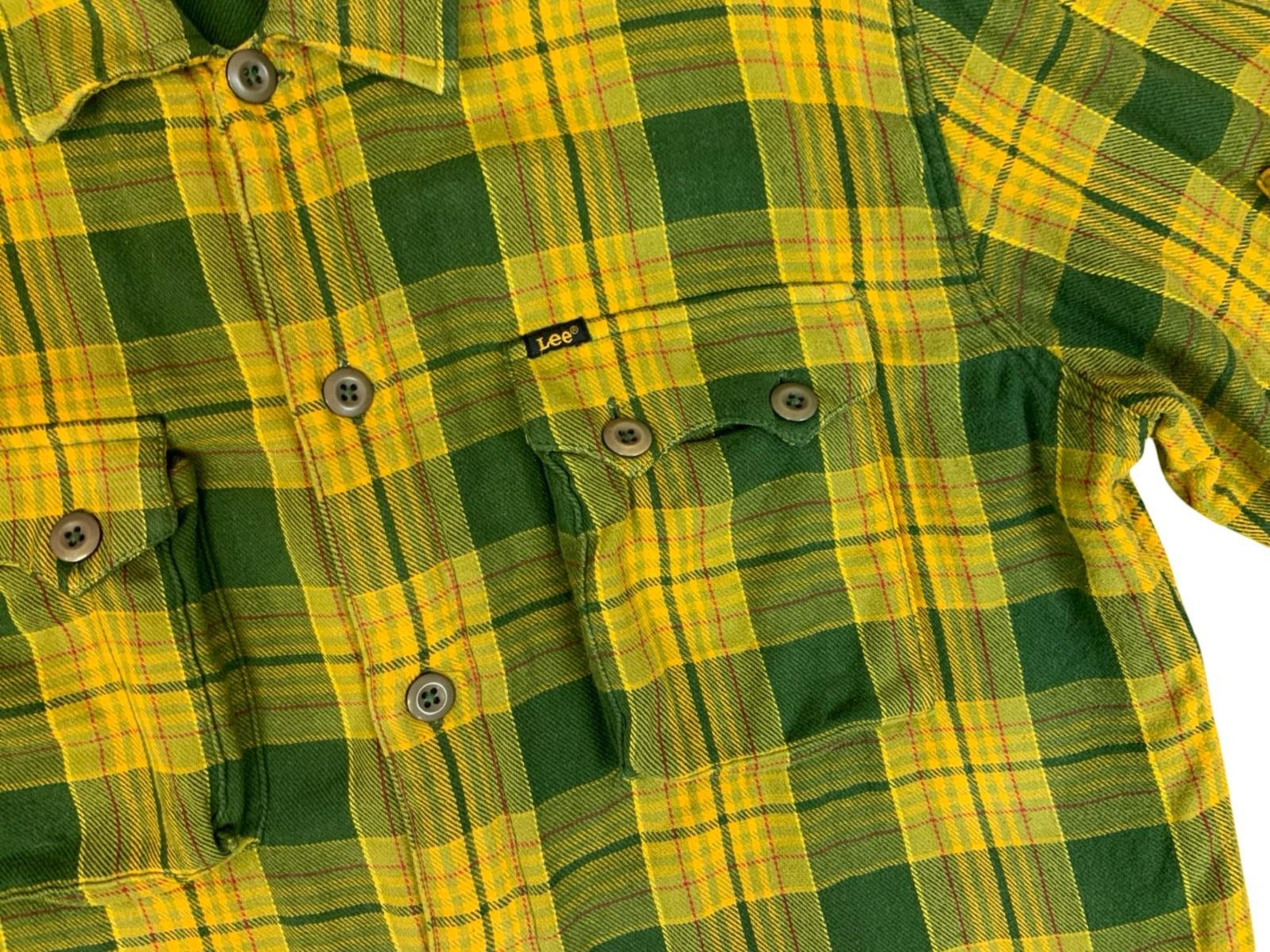 VTG LEE OUTERWEAR GREEN PLAID LINED LUMBERJACK JACKET SHIRT ROCKABILLY XXL