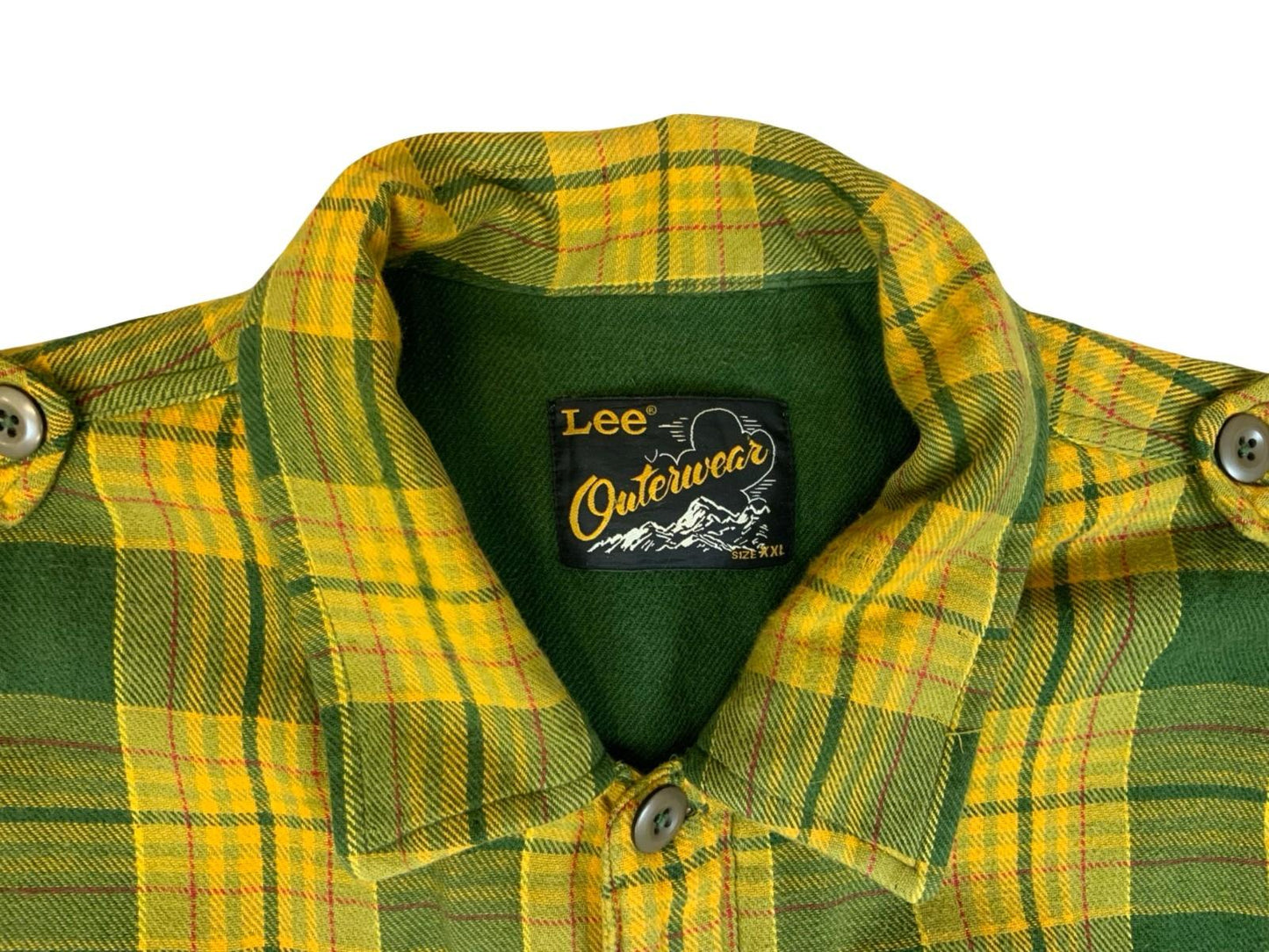 VTG LEE OUTERWEAR GREEN PLAID LINED LUMBERJACK JACKET SHIRT ROCKABILLY XXL