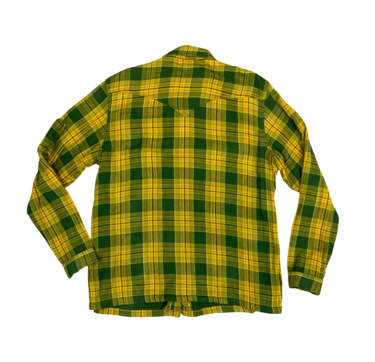 VTG LEE OUTERWEAR GREEN PLAID LINED LUMBERJACK JACKET SHIRT ROCKABILLY XXL