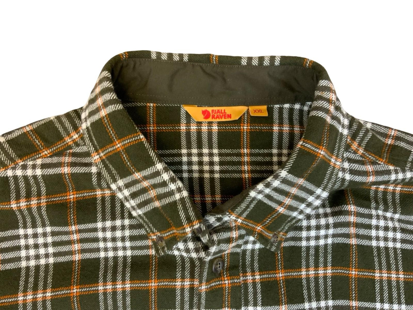 Fjall Raven 88069 Heavy Flannel Duck Shirt Overshirt Green Plaid XXL