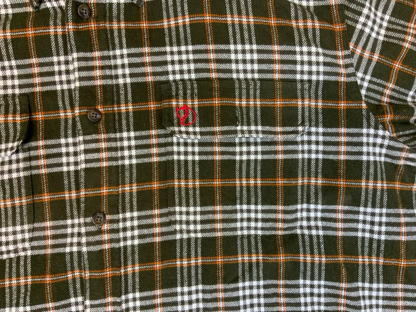 Fjall Raven 88069 Heavy Flannel Duck Shirt Overshirt Green Plaid XXL