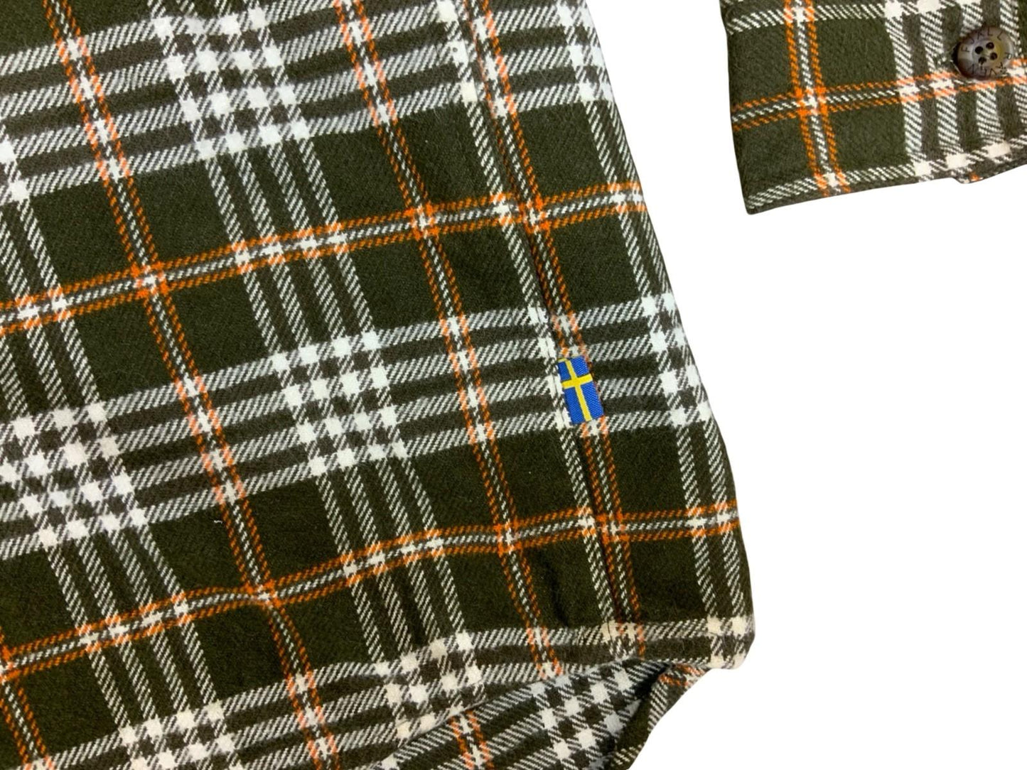 Fjall Raven 88069 Heavy Flannel Duck Shirt Overshirt Green Plaid XXL