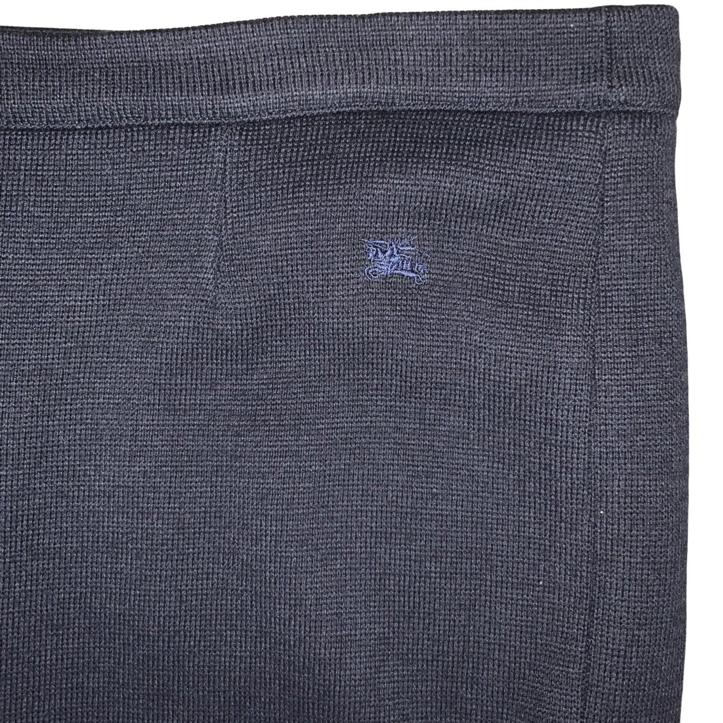 Vtg 90s 'Burberry's' Navy Blue Spanish Elegant Pencil Skirt Large UK 16