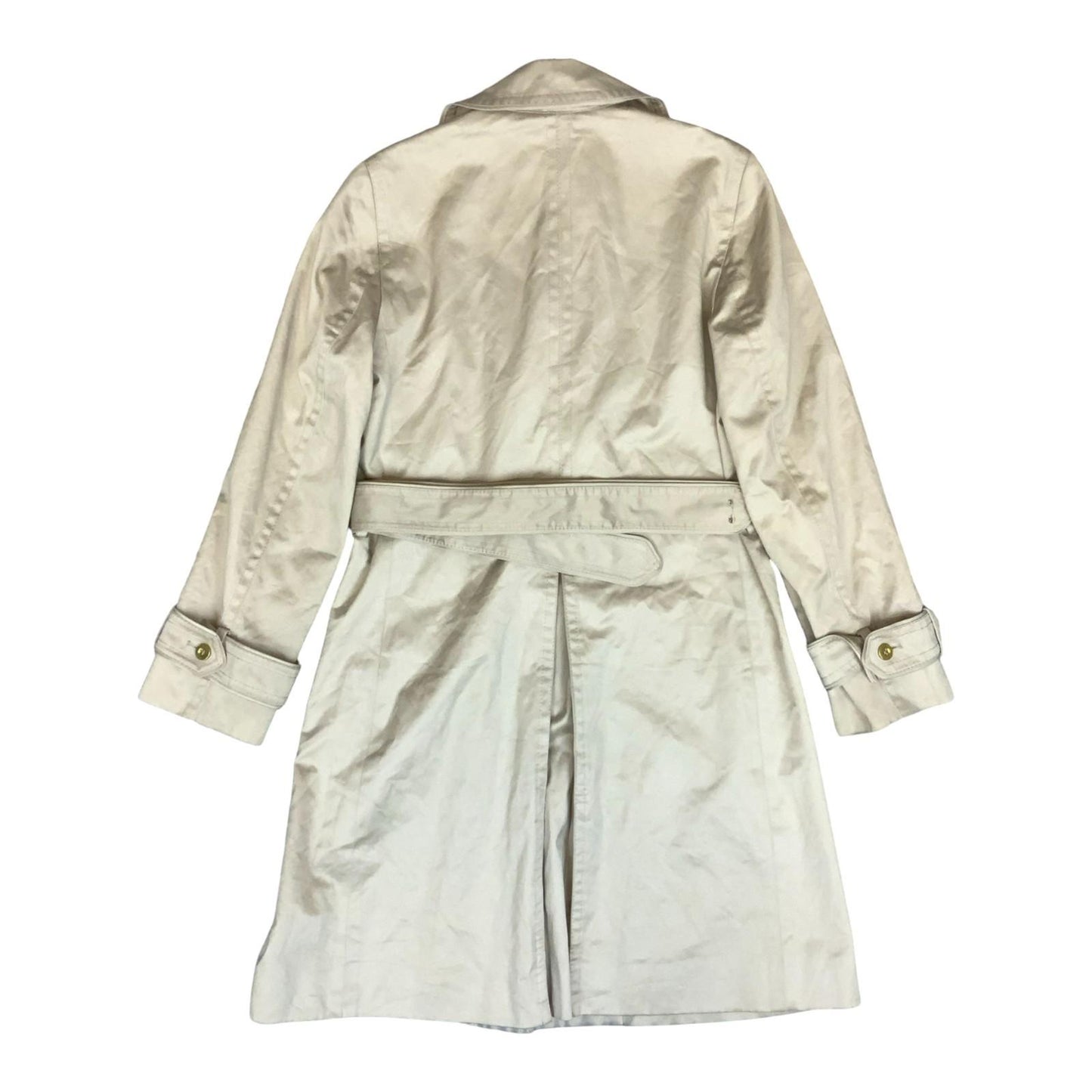 Vintage 'Coach' Beige Double-Breasted Belted Mid Trench Coat UK 10/12
