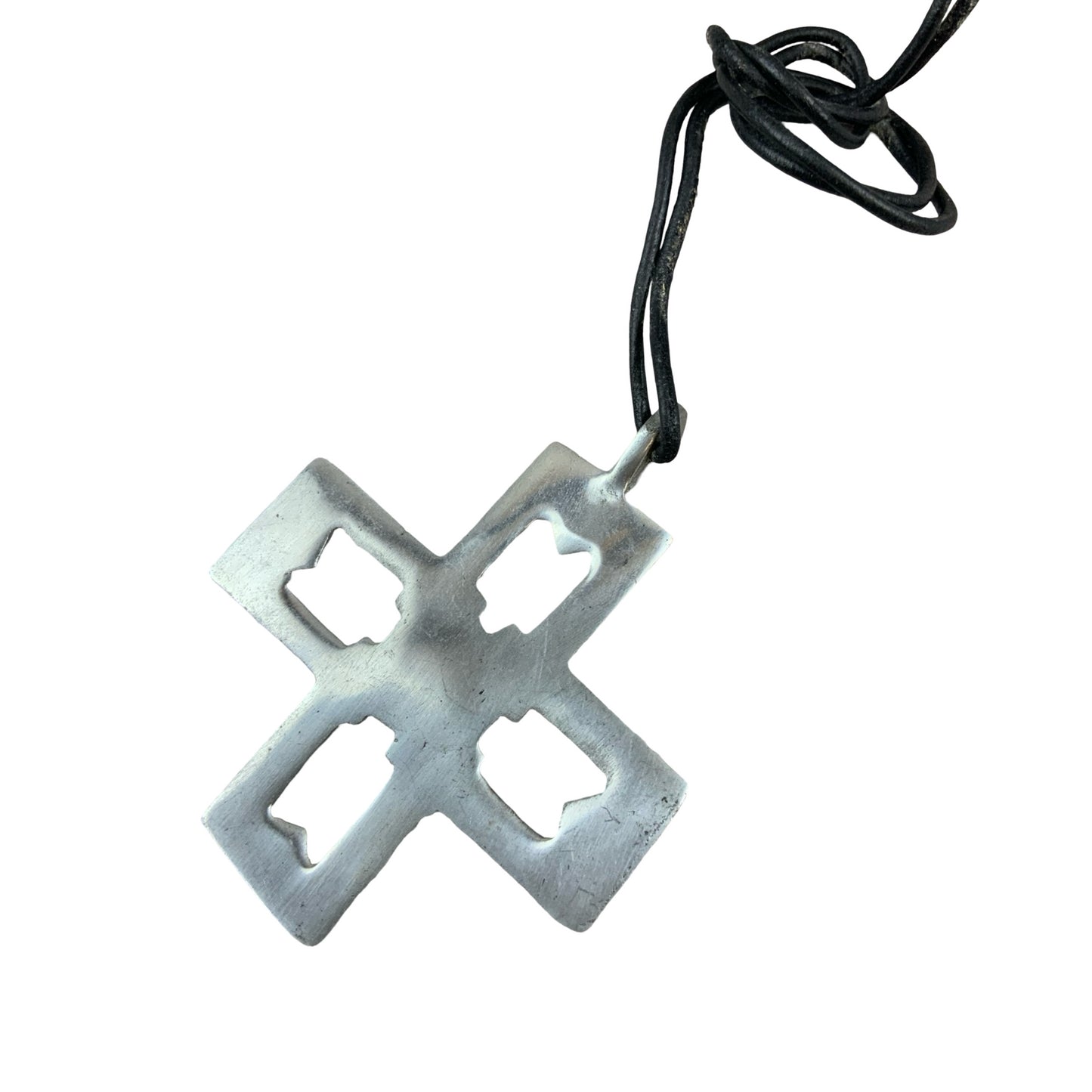 Vintage Deadstock 90s Y2K Large Metal Cross Gothic Necklace