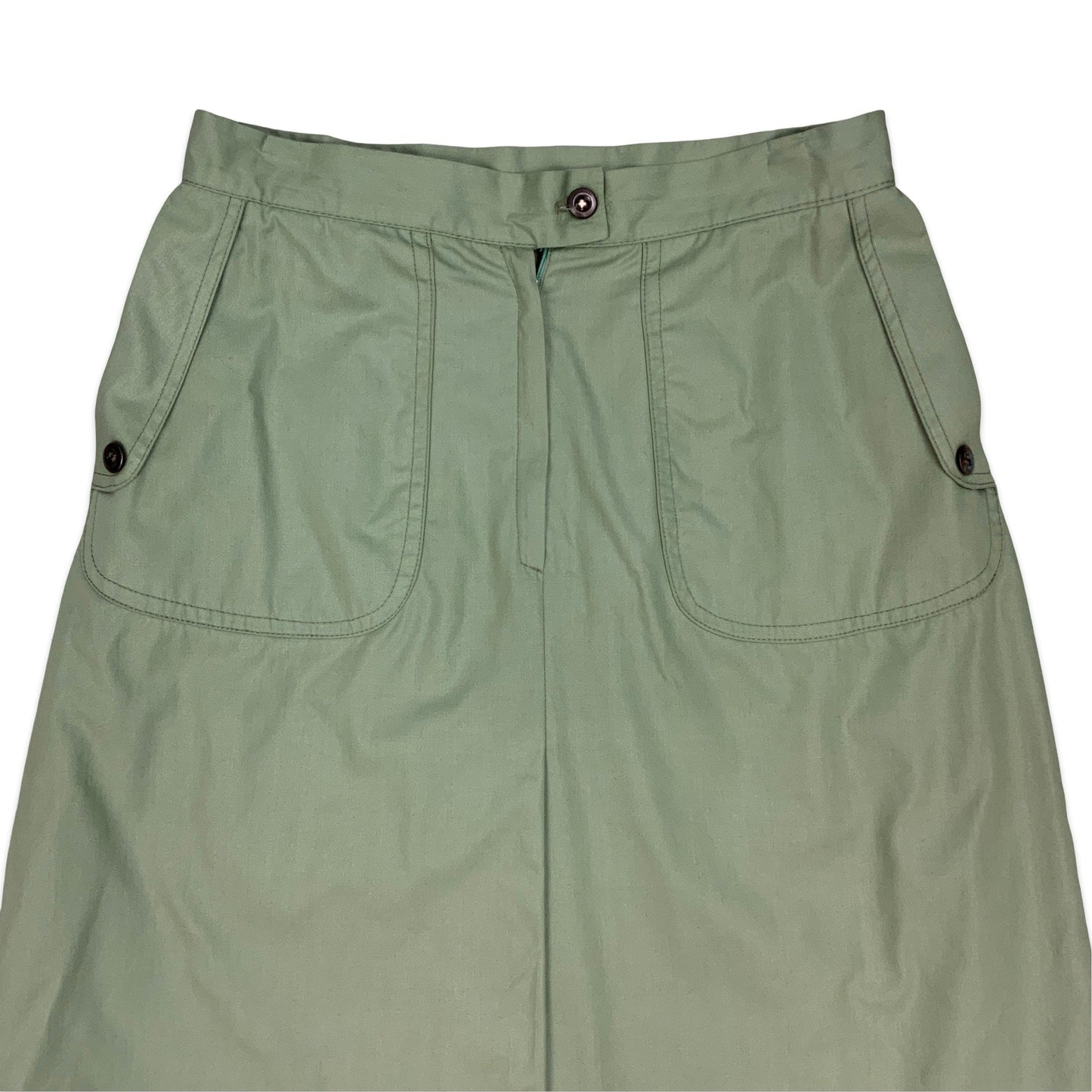 Vintage Green Cargo Midi Skirt 10