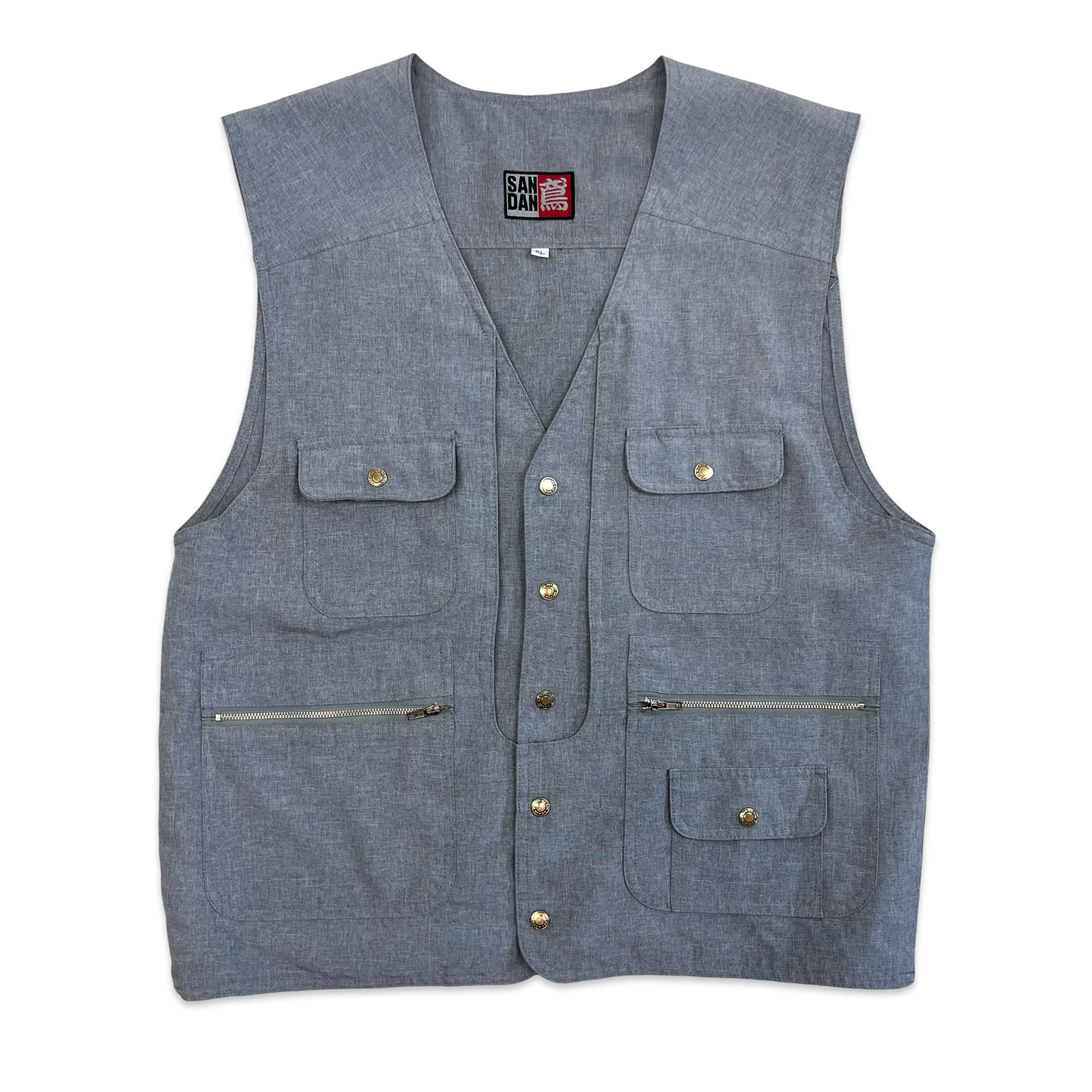 Vintage Grey Utility Vest M