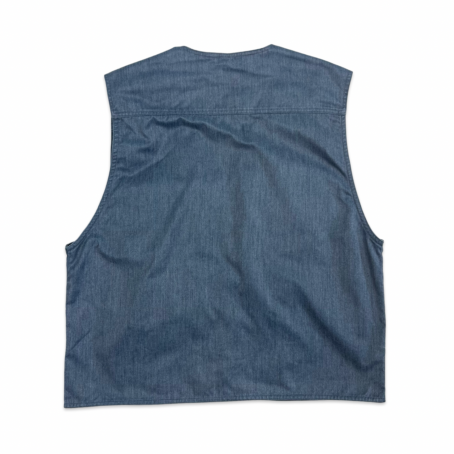 Vintage Blue-Grey Utility Vest L