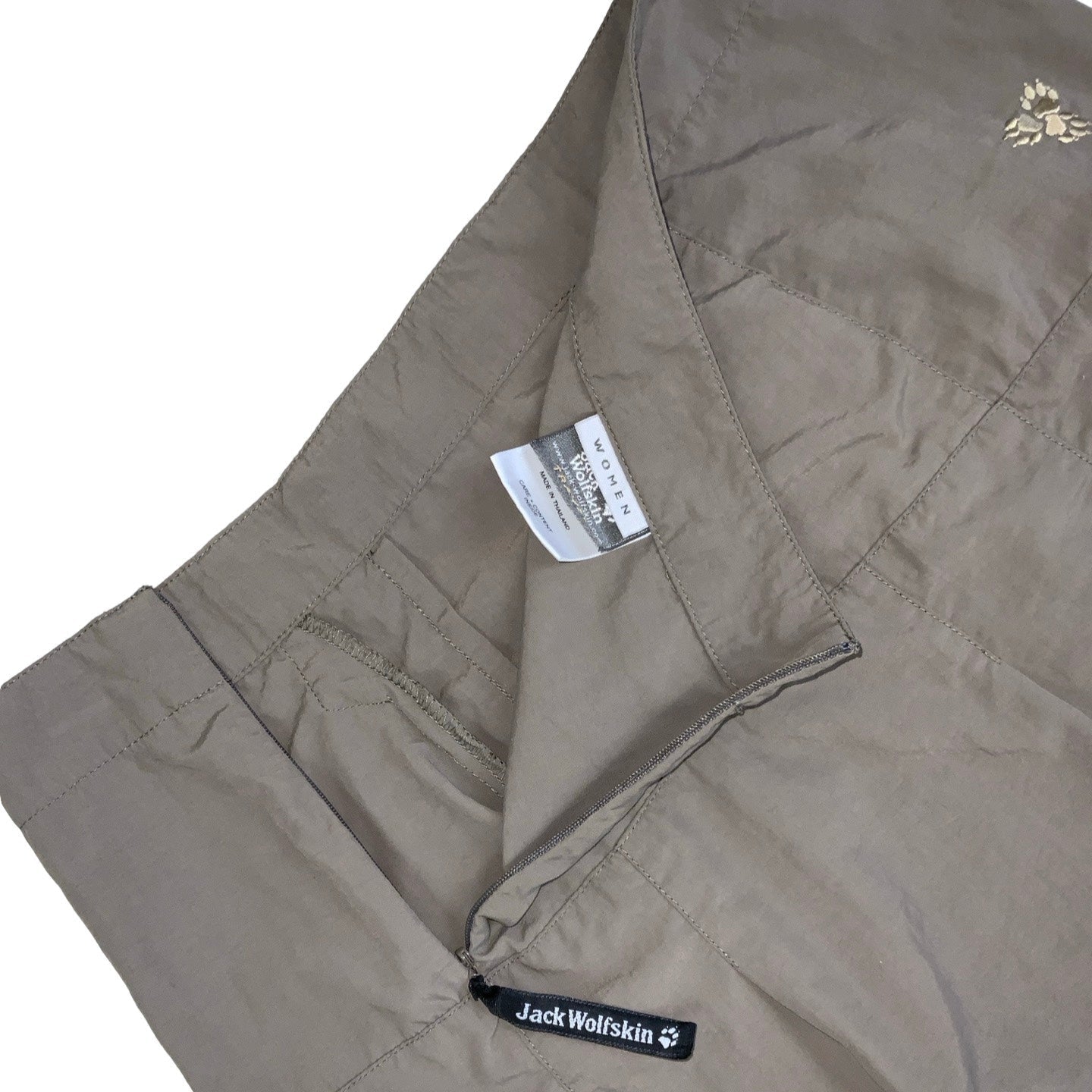 Vintage 00s ‘Jack Wolfskin’ Brown Cargo Utility Travel Mini Skirt 10 12