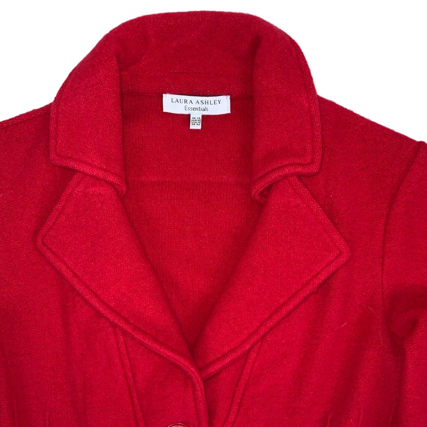 Vintage 80s 90s ‘Laura Ashley’ Red Wool Blazer 12 14