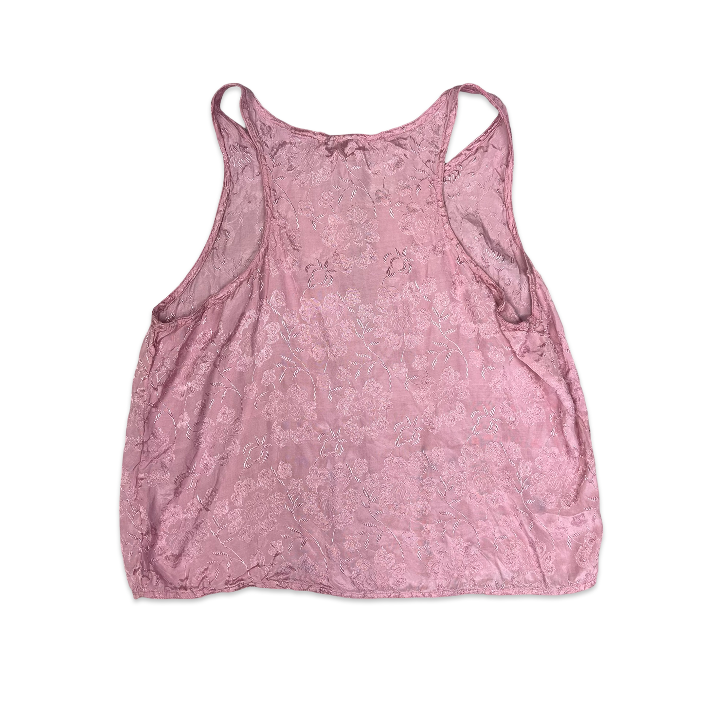 Vintage Pink Floral Sleeveless Top 12