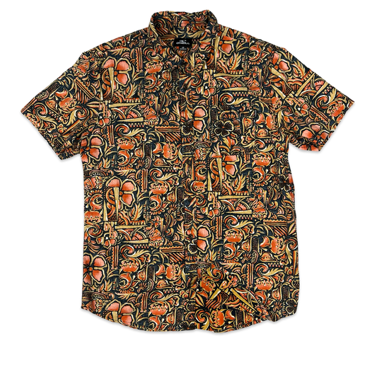 O'Neill Black & Orange Abstract Print Shirt M