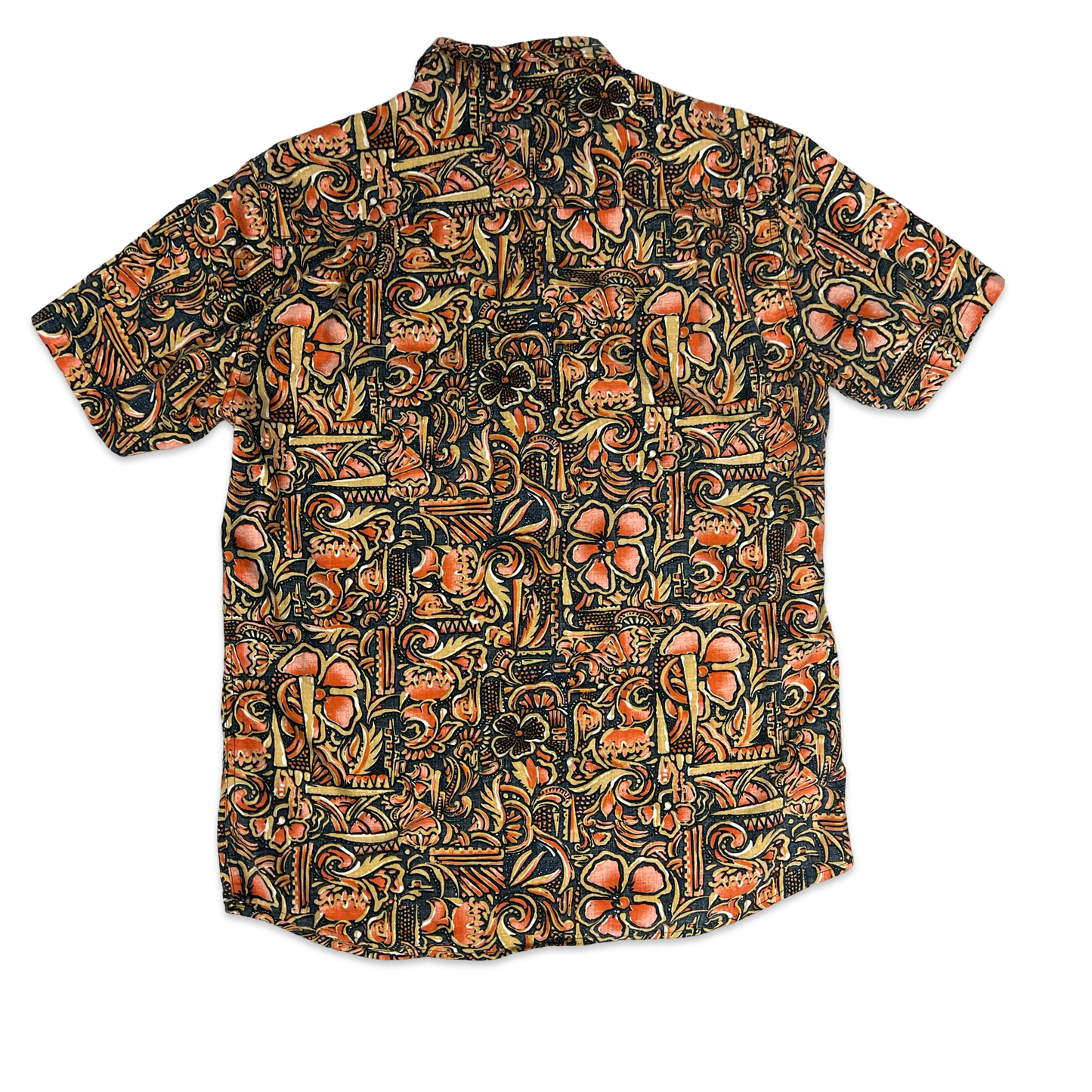 O'Neill Black & Orange Abstract Print Shirt M