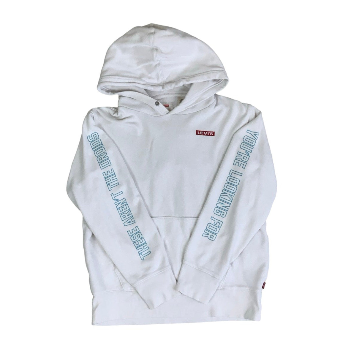 Vintage 'Levi's' White Star Wars 'These Aren't The Droids' Graphic Hoodie S M