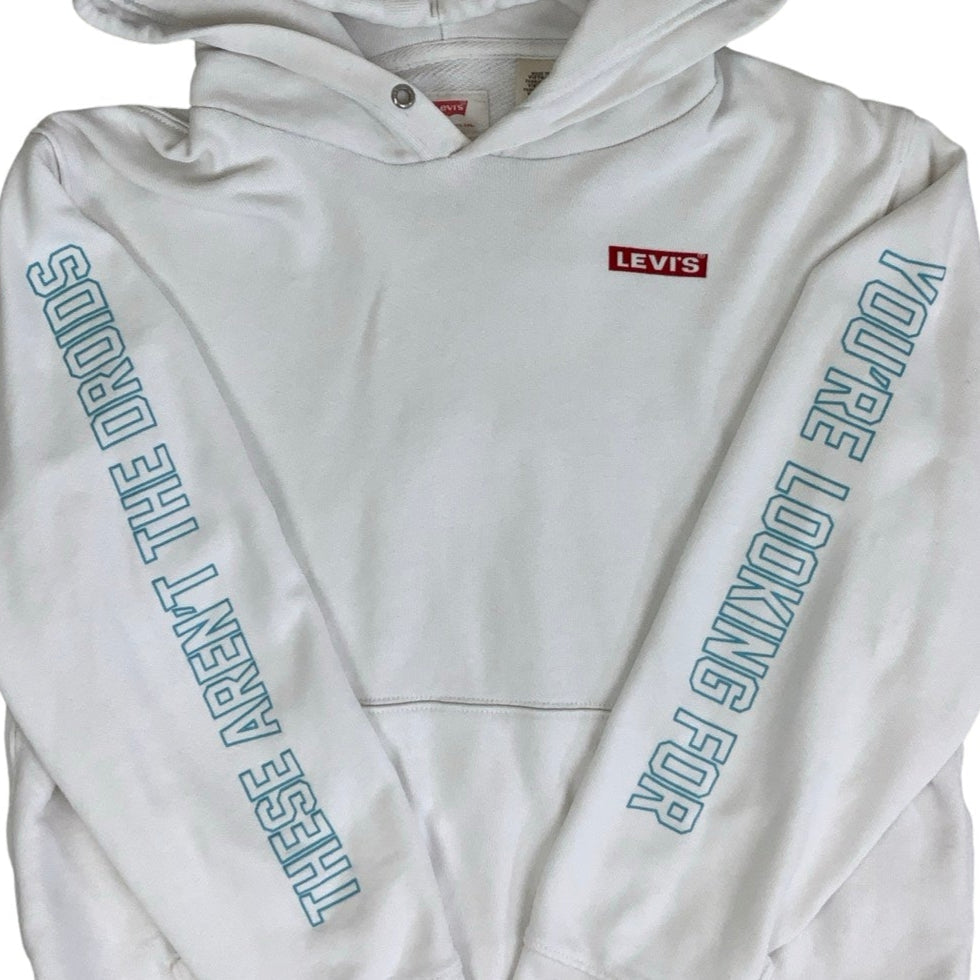 Vintage 'Levi's' White Star Wars 'These Aren't The Droids' Graphic Hoodie S M