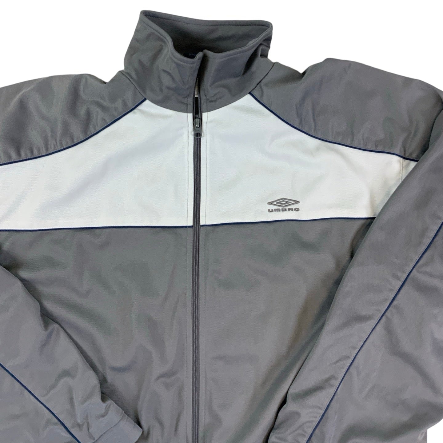Vintage Umbro Track Jacket Grey & White XL XXL