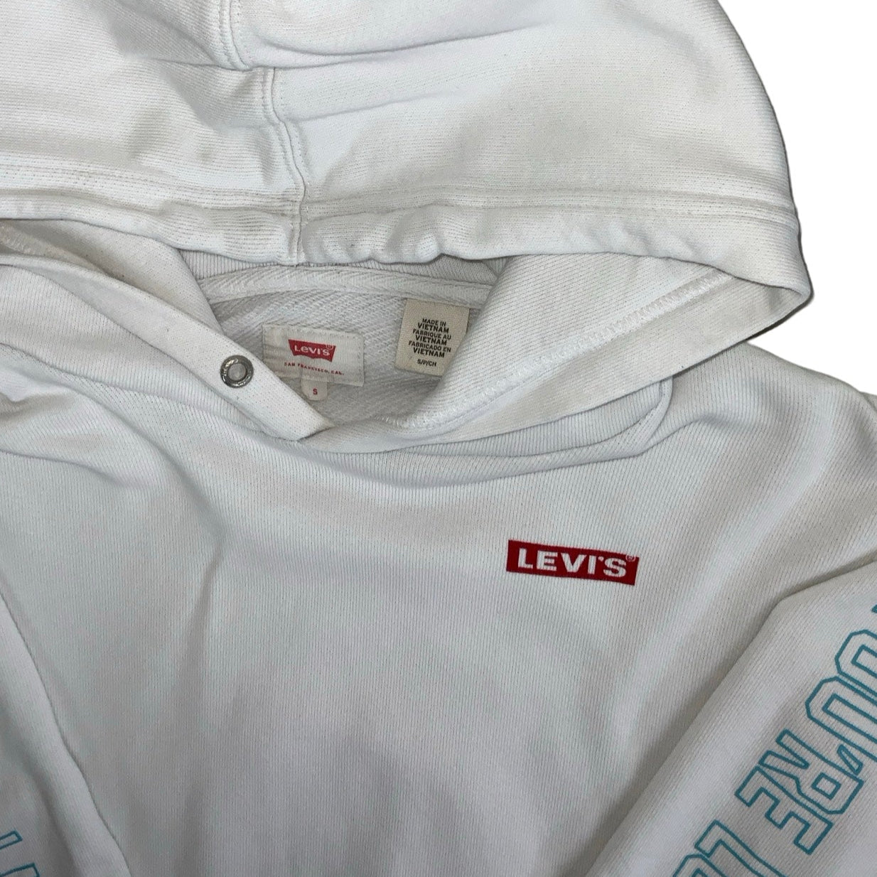 Vintage 'Levi's' White Star Wars 'These Aren't The Droids' Graphic Hoodie S M