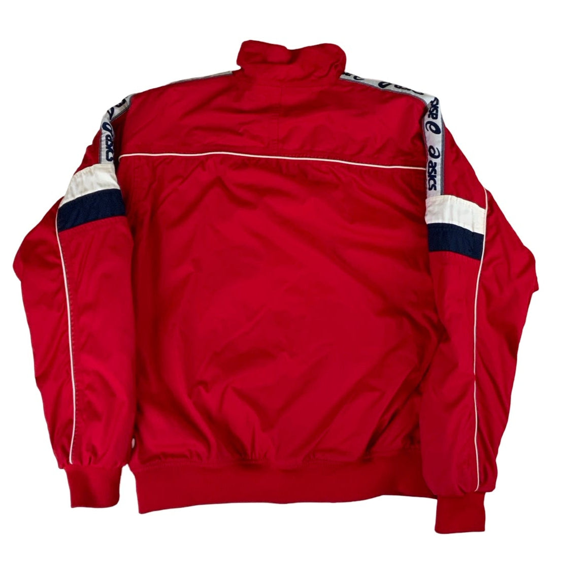Vintage Asics Red Sports Track Jacket S M