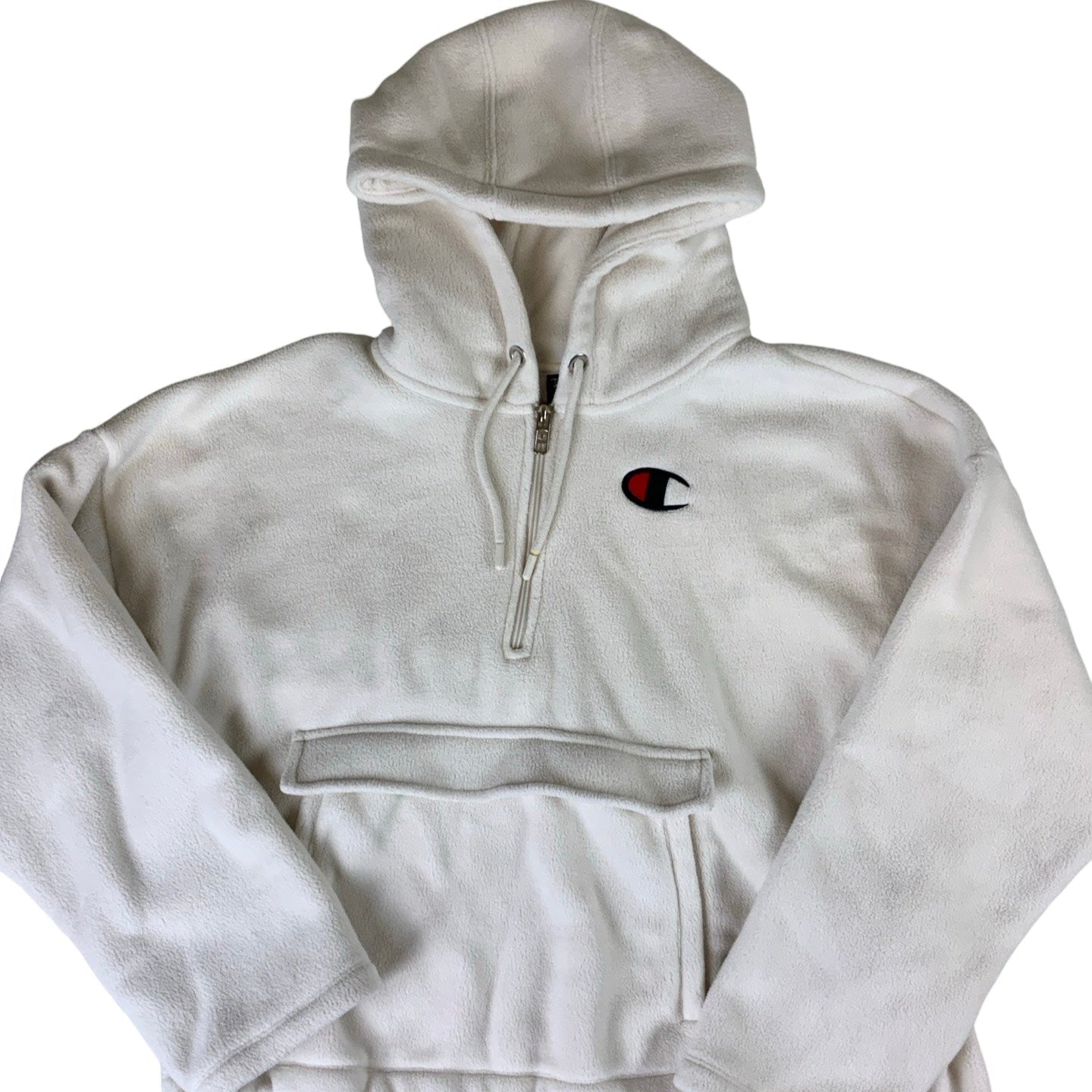 Preloved White Champion Cropped Fleece Hoodie S M 10 12