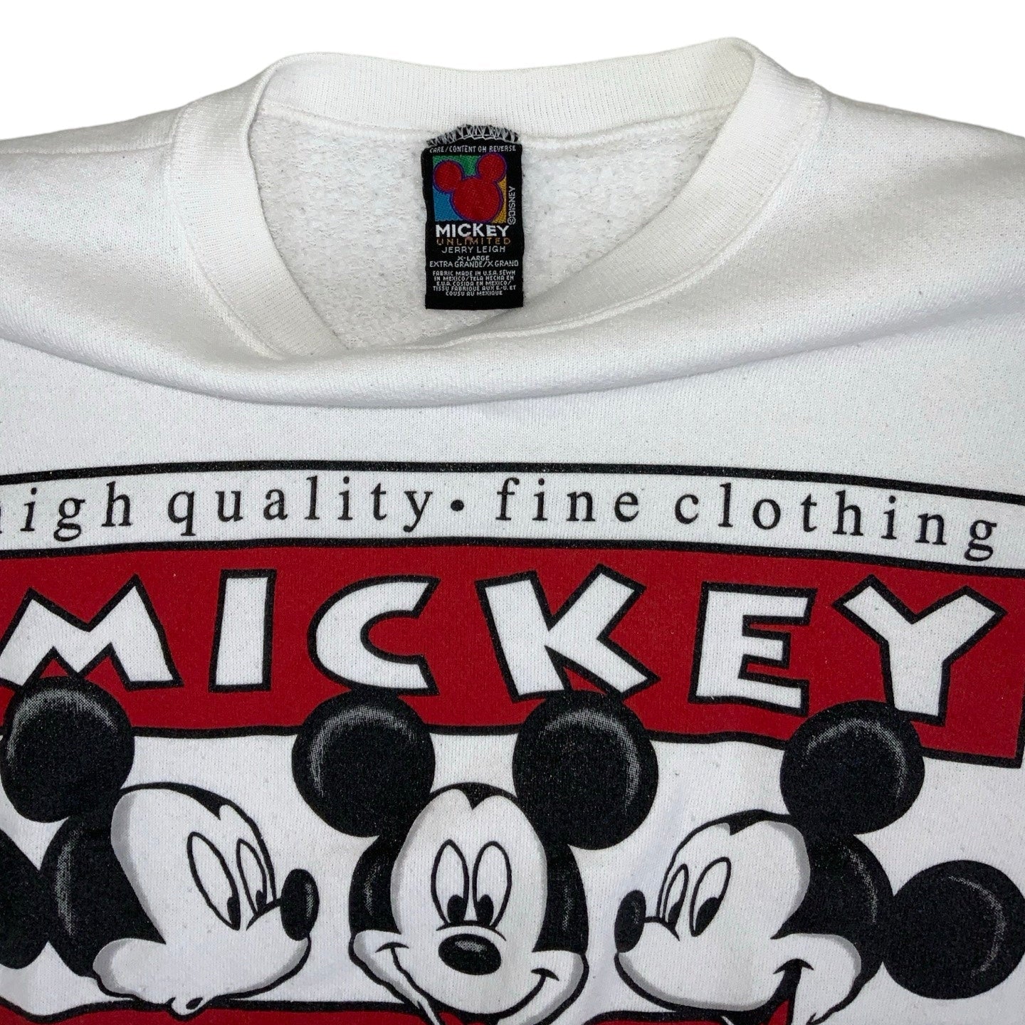 Vintage 90s 'Mickey Unlimited' White Mickey Mouse Graphic Sweatshirt L XL