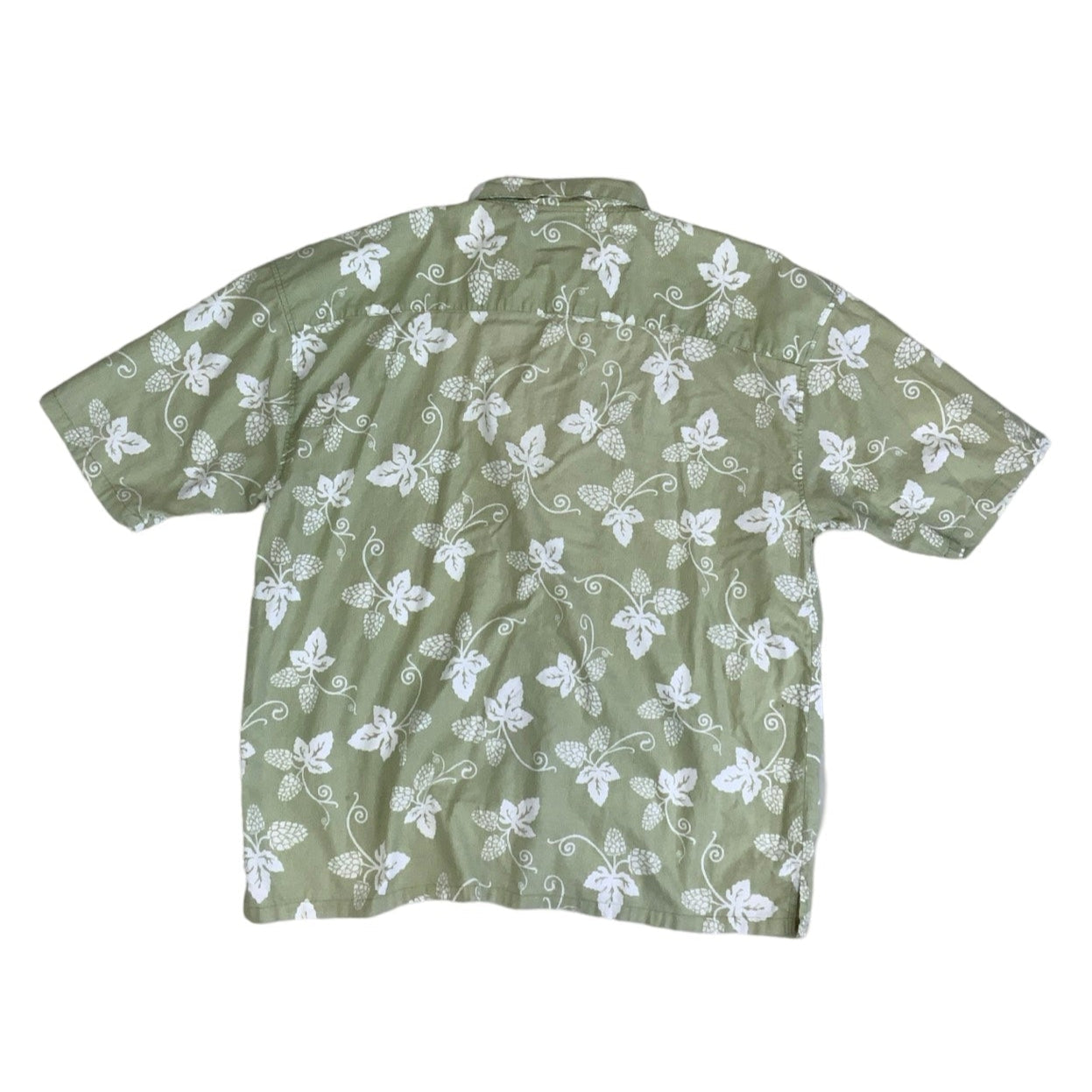Vintage 90s 'Sierra Nevada Brewing Co.' Green Hawaiian Floral Short Sleeved Shirt XL 2XL