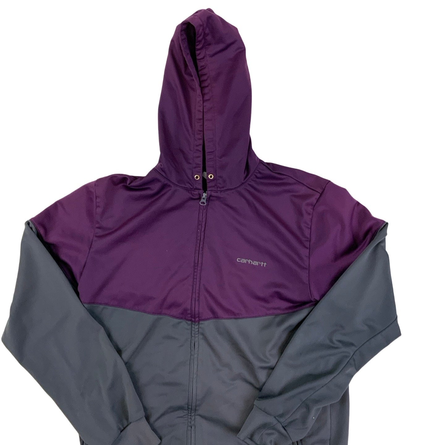 Carhartt Burgundy & Grey Zip Up Jacket S M