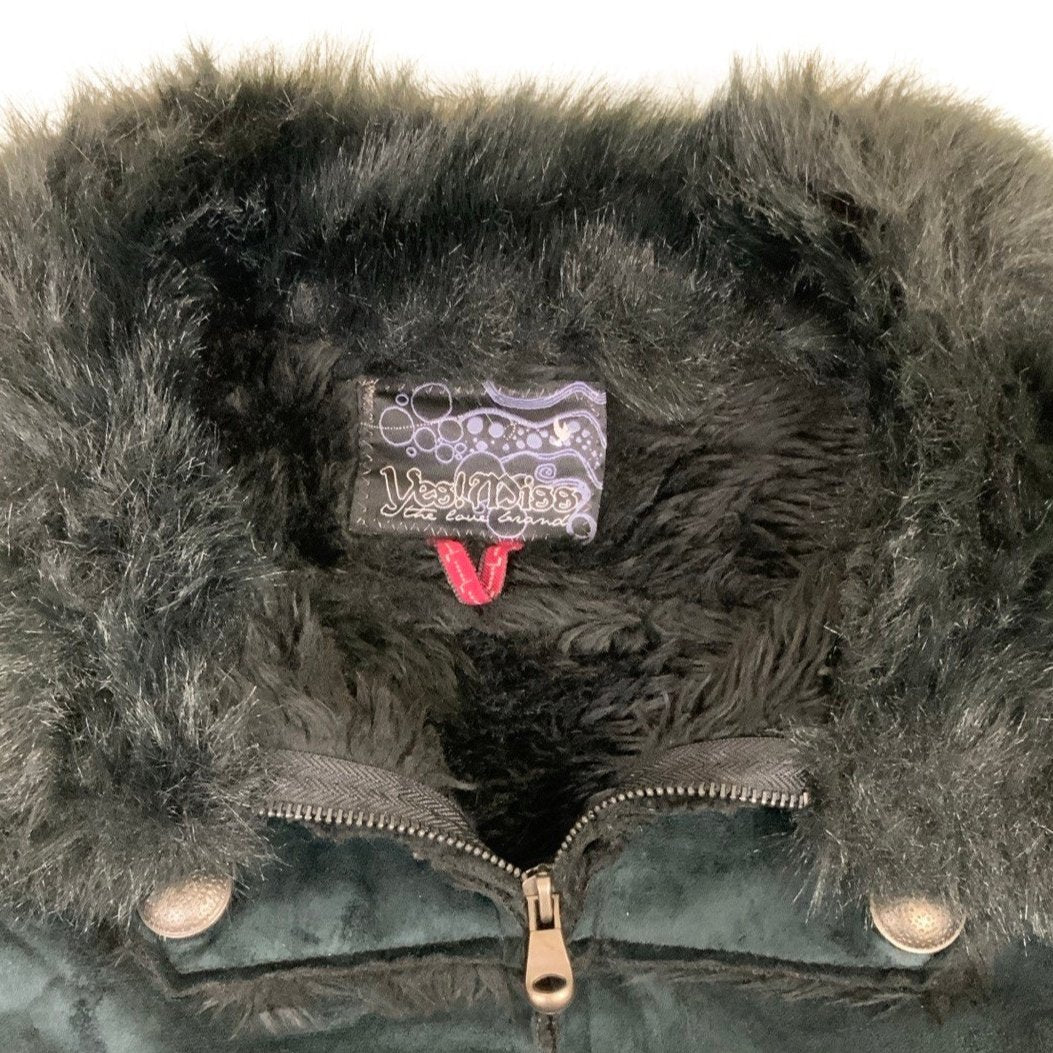 Vintage 'Yes! Miss. The love Brand' Y2K Black Afghan Fur Coat S 14