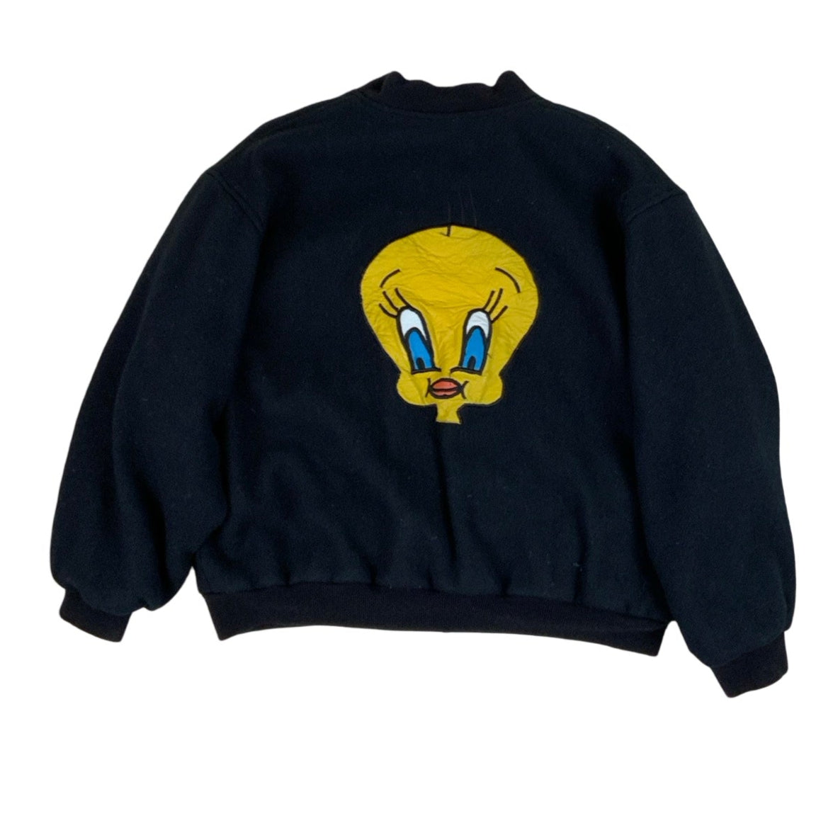 Vintage Looney Tunes Tweety Pie Black Varsity Jacket