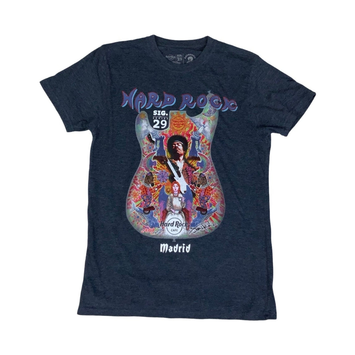 Vintage 90s 'Hard Rock' Madrid Jimi Hendrix Official Graphic T-Shirt S