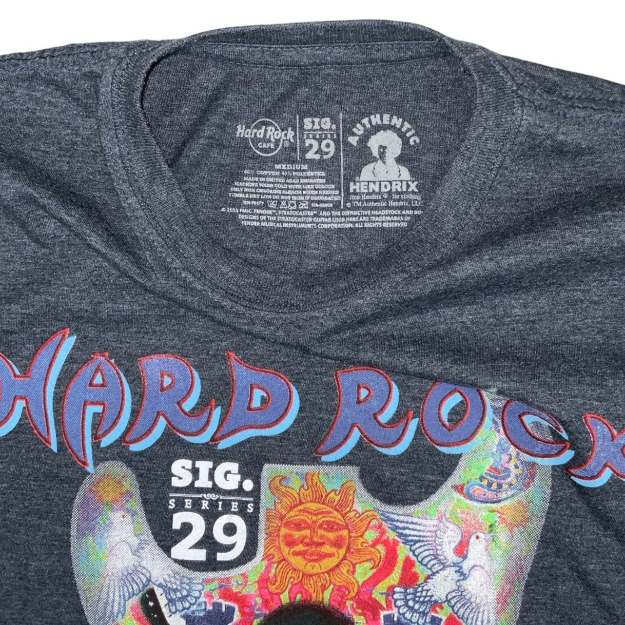 Vintage 90s 'Hard Rock' Madrid Jimi Hendrix Official Graphic T-Shirt S