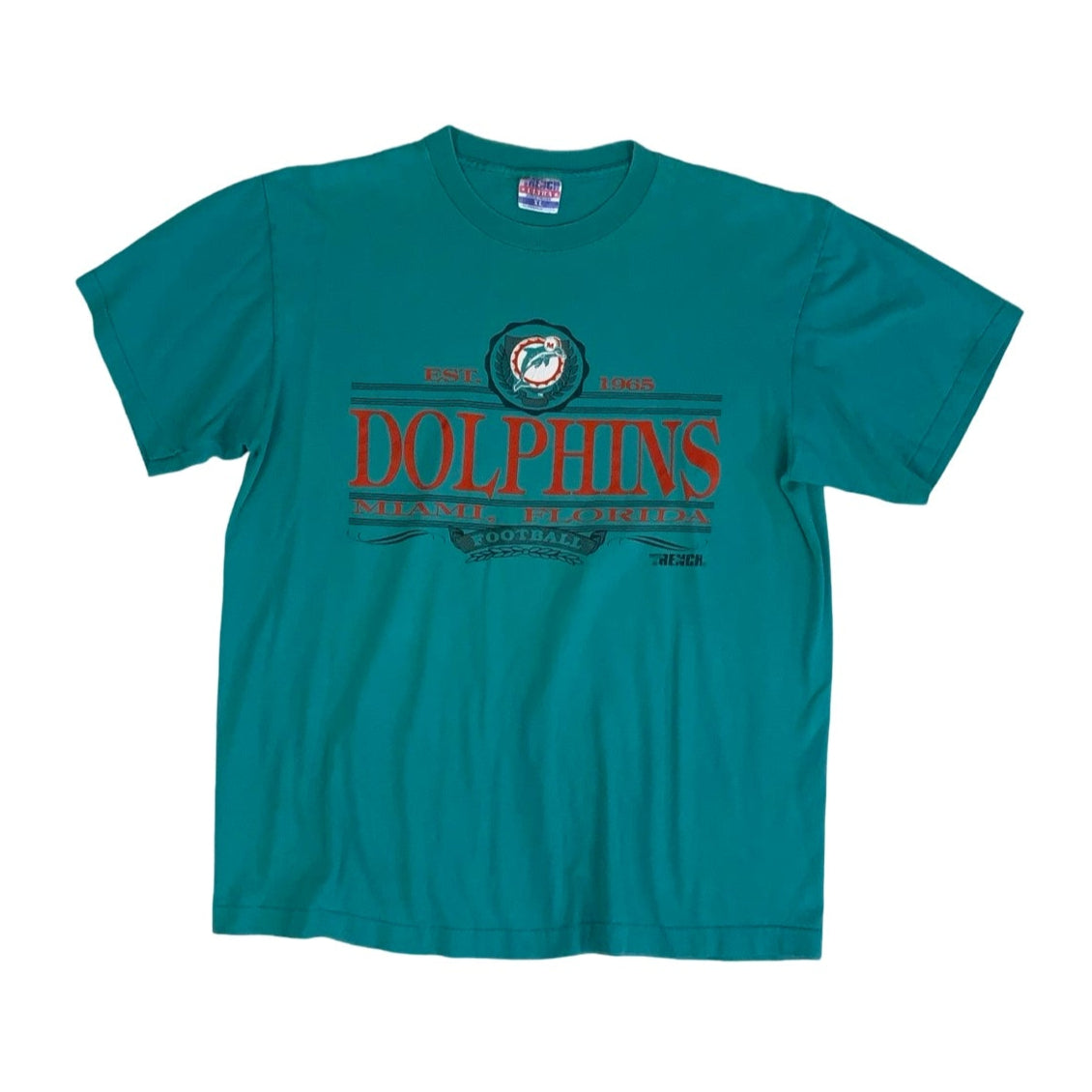 Vintage 90s 'Miami Florida Dolphins' Official Football Graphic Short Sleeved T-Shirt