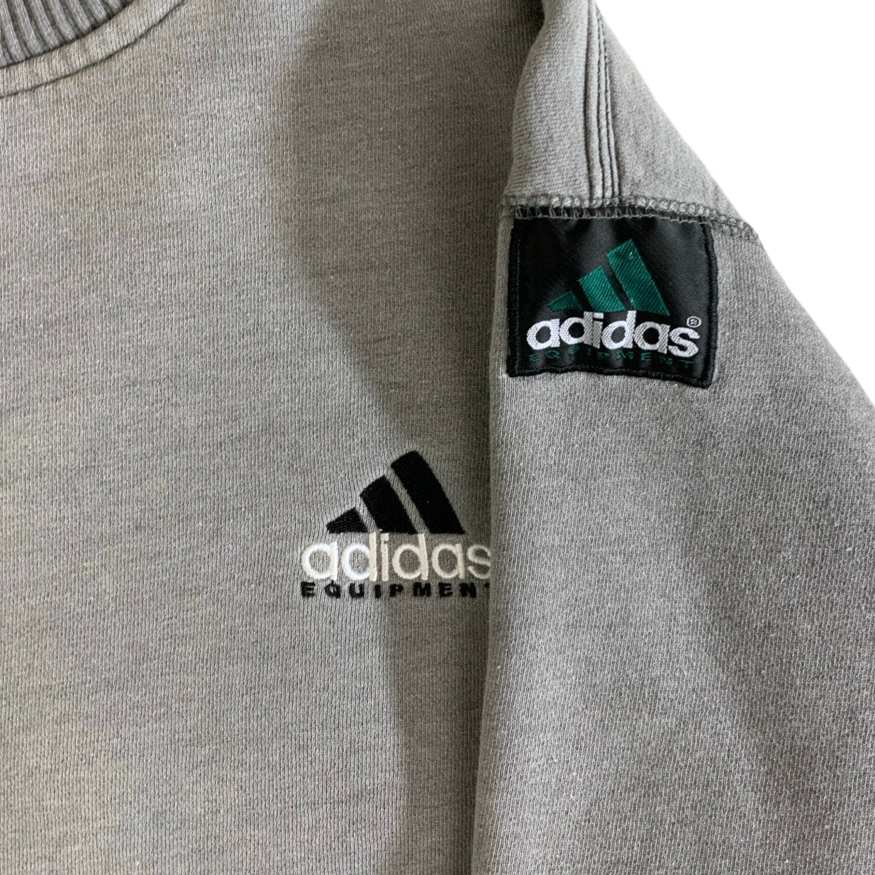 Adidas Equipment Grey Marl Sports Sweatshirt XS S