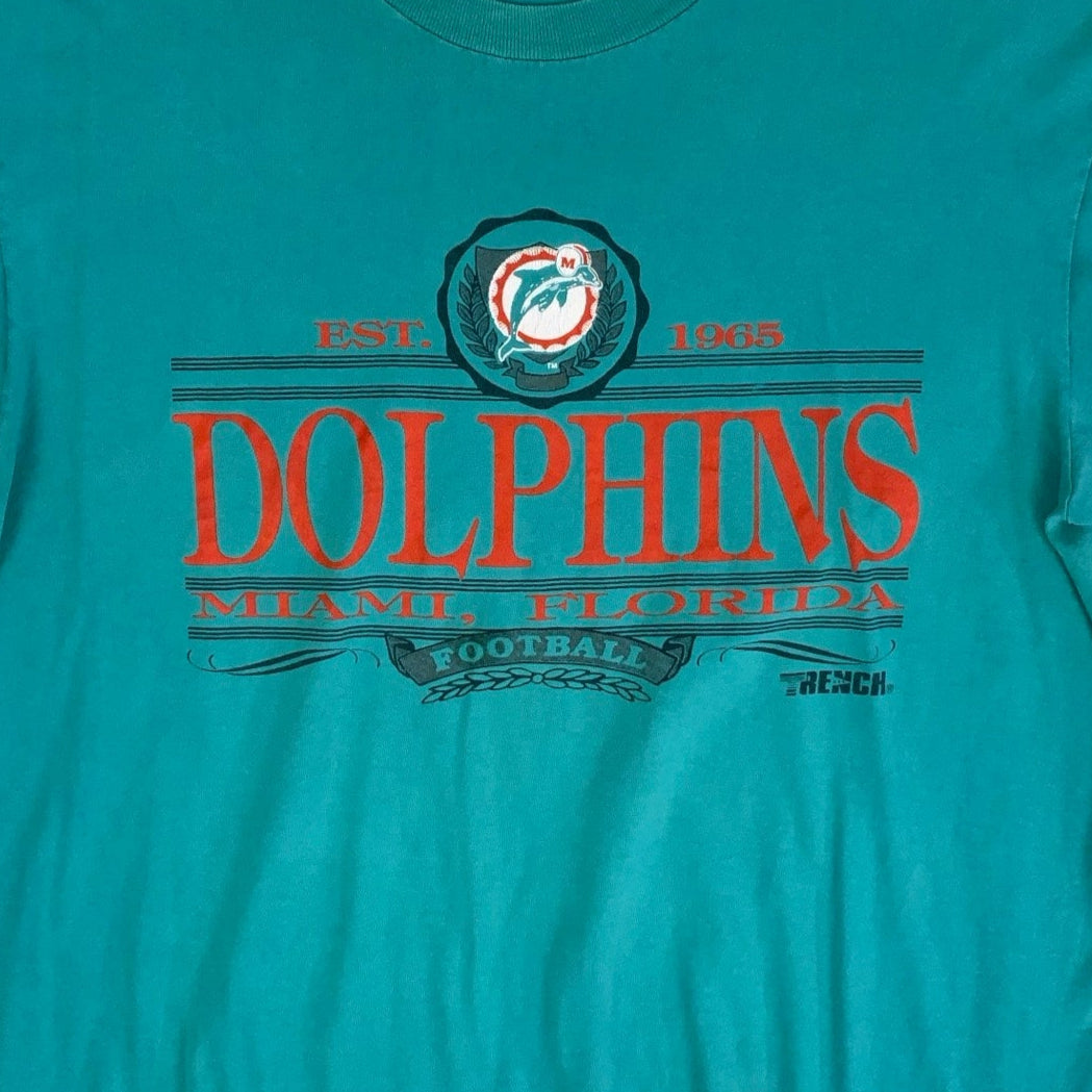 Vintage 90s 'Miami Florida Dolphins' Official Football Graphic Short Sleeved T-Shirt