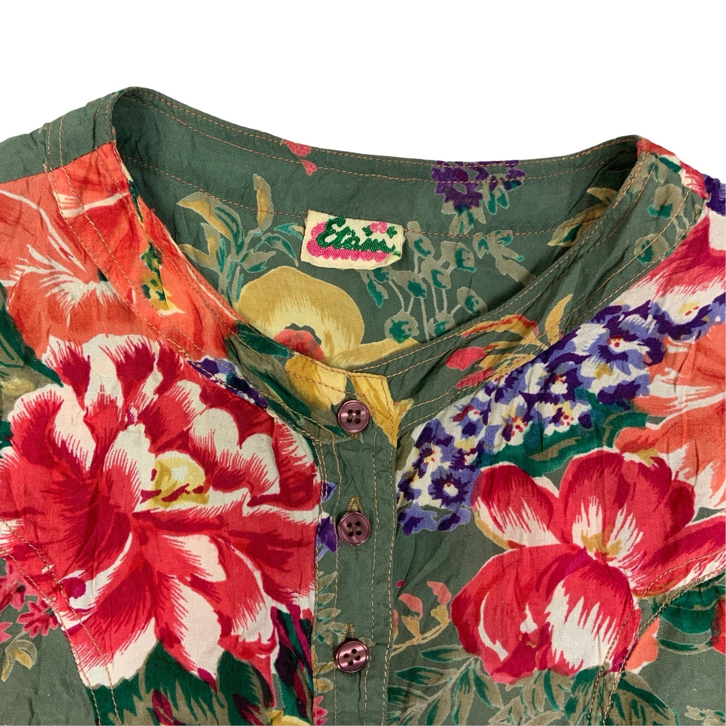 Y2K Floral Button Up Crop Top 12