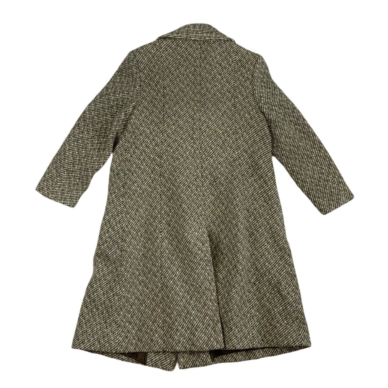 Vintage Tweed Duster Wool Coat L 14 16