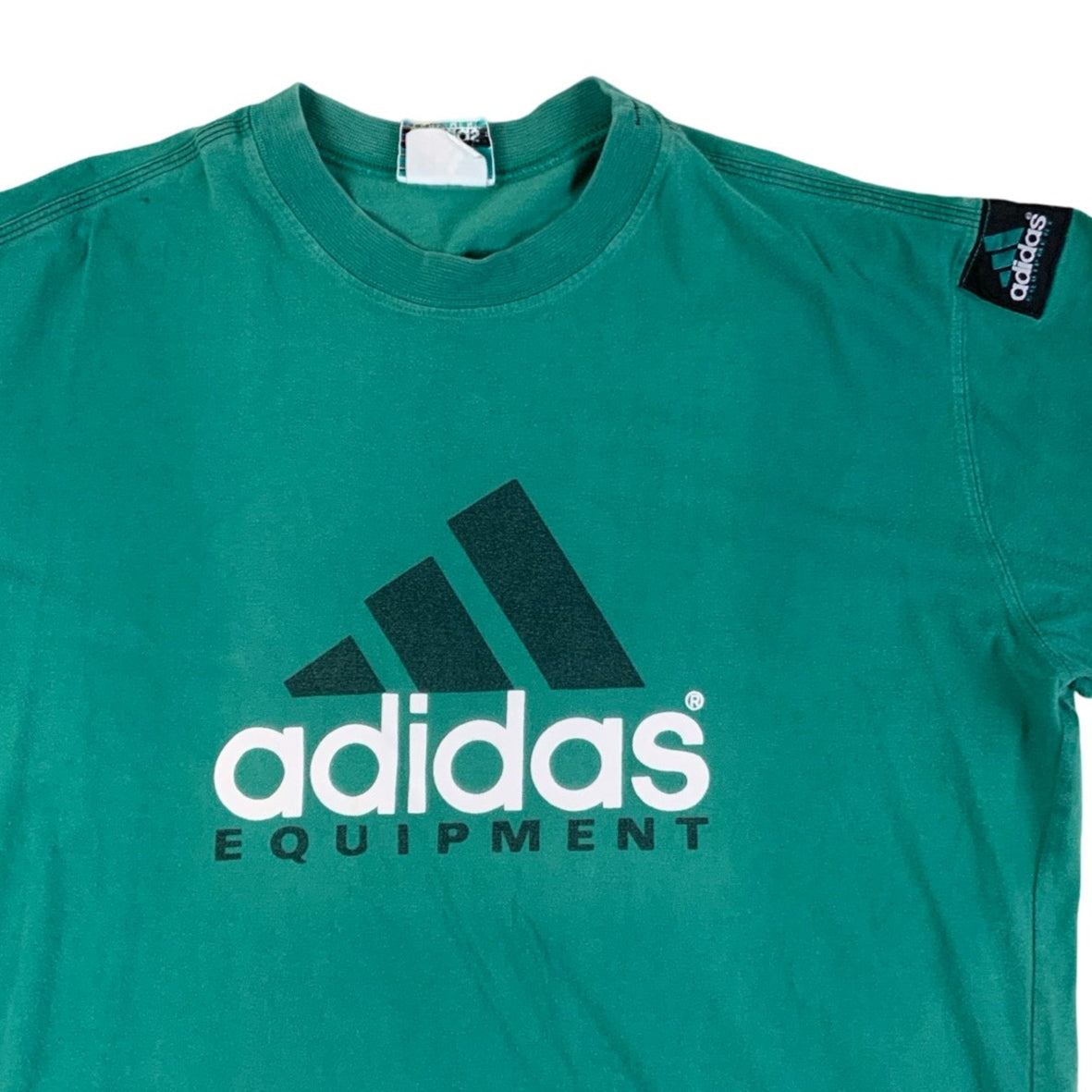 Vintage Adidas Equipment T-Shirt Green Graphic Print L XL
