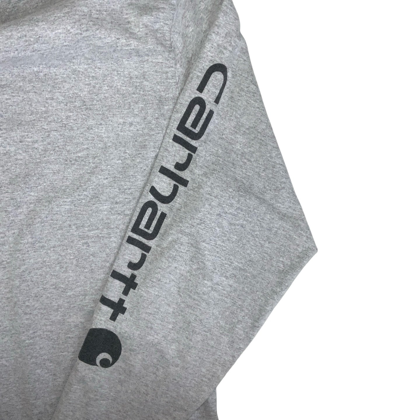 Vintage 90s 'Carhartt' Grey Long Sleeved Spell-Out T-Shirt M