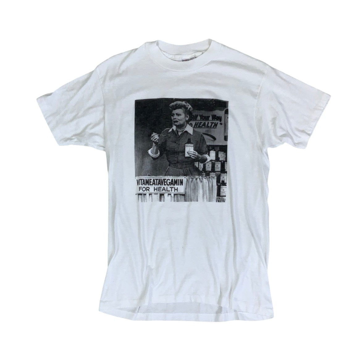 Vintage 90s 'I Love Lucy' Lucy Does a TV Commercial 'Vitameatavegamin' Graphic T-Shirt S