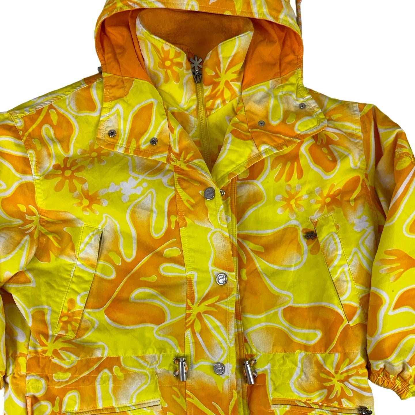 Vintage 90s Bright Pattern Hooded Ellesse Ski Jacket M L