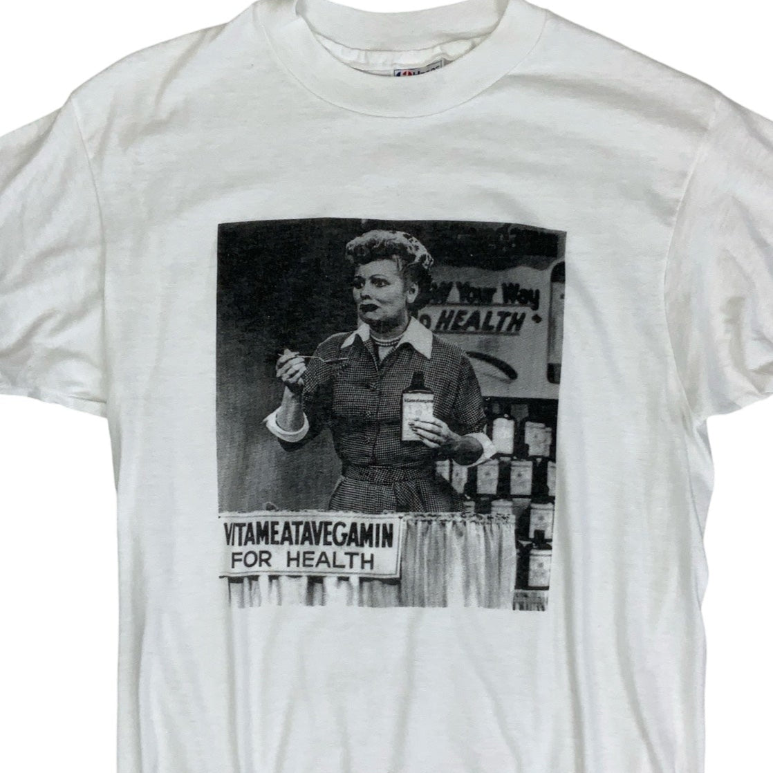 Vintage 90s 'I Love Lucy' Lucy Does a TV Commercial 'Vitameatavegamin' Graphic T-Shirt S