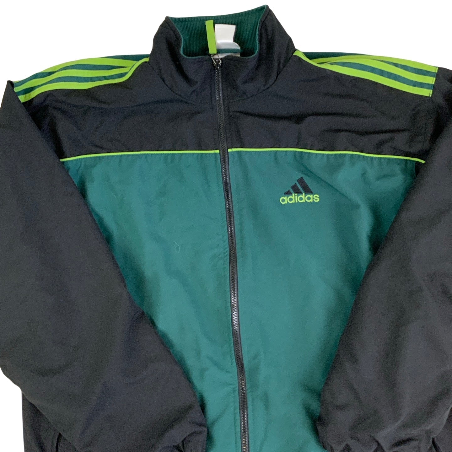 Vintage Adidas Green & Black Track Jacket M L
