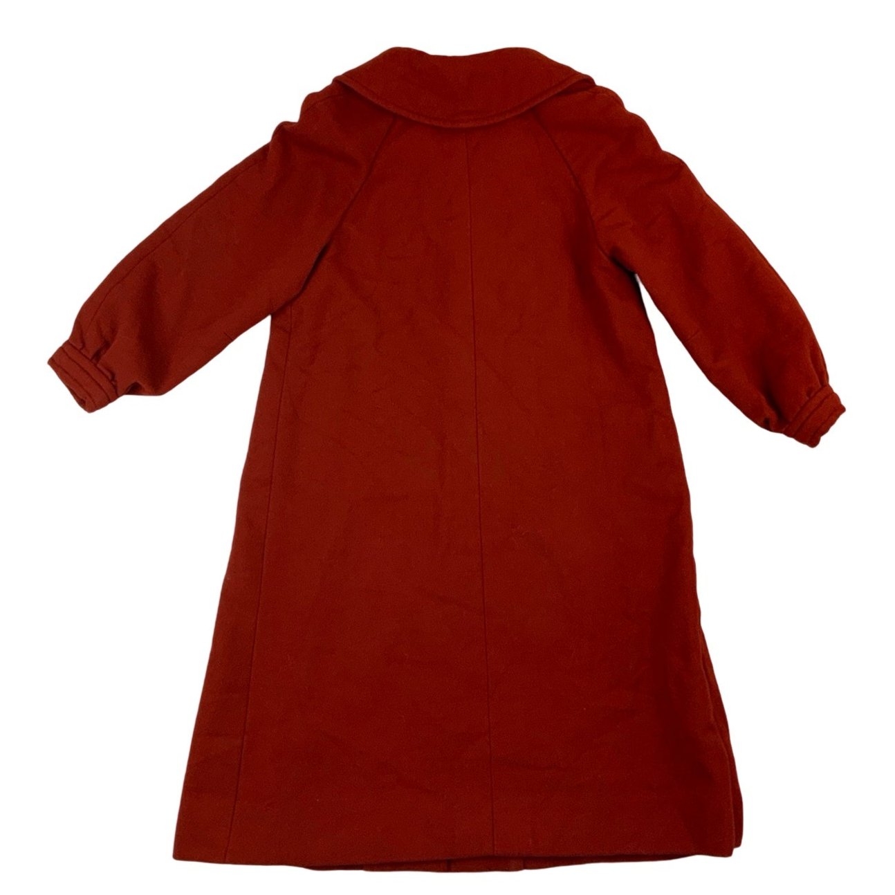 Vintage 80 90s Red Wool Trench Coat 12 14