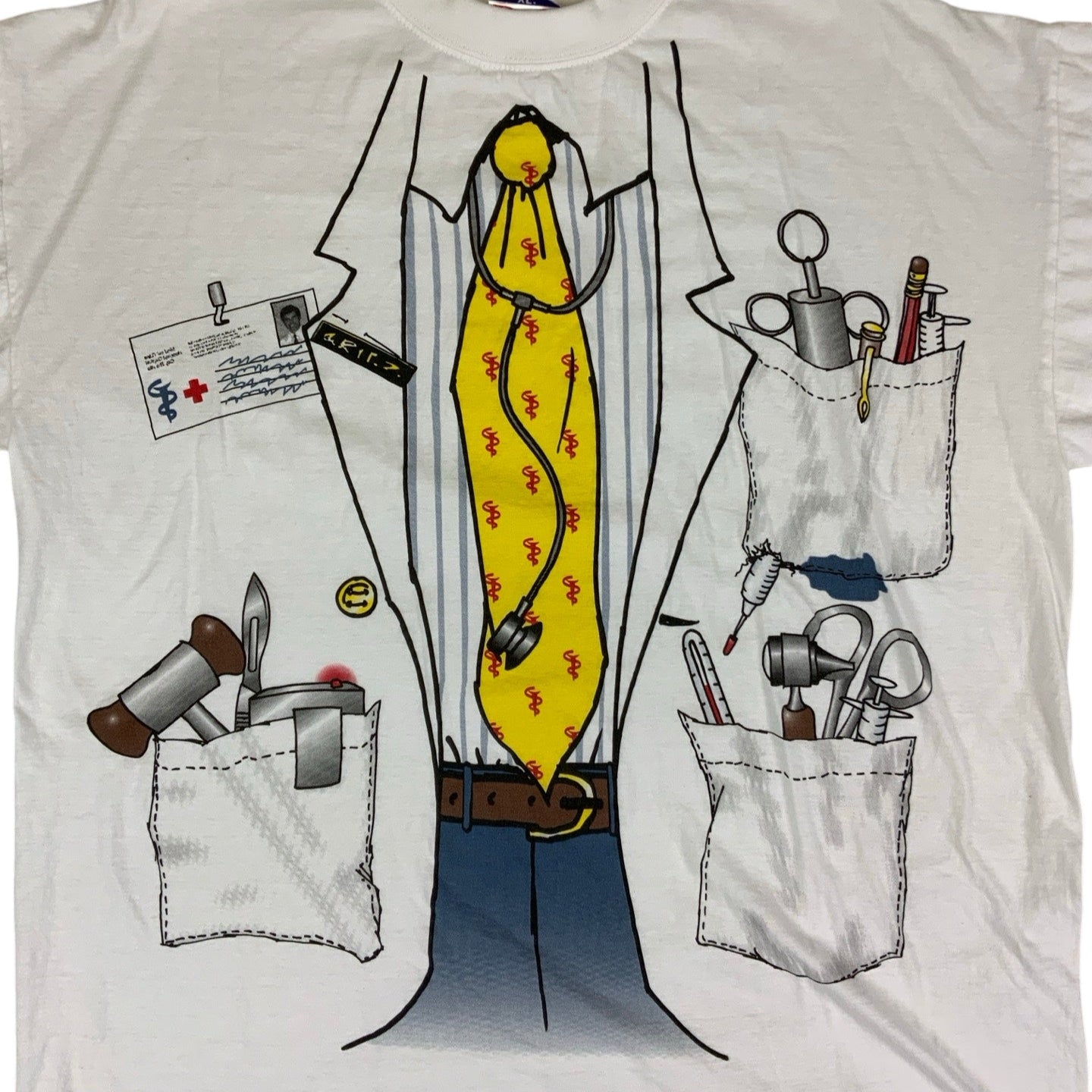 Vintage 90s Graphic Doctor Novelty T-shirt L XL