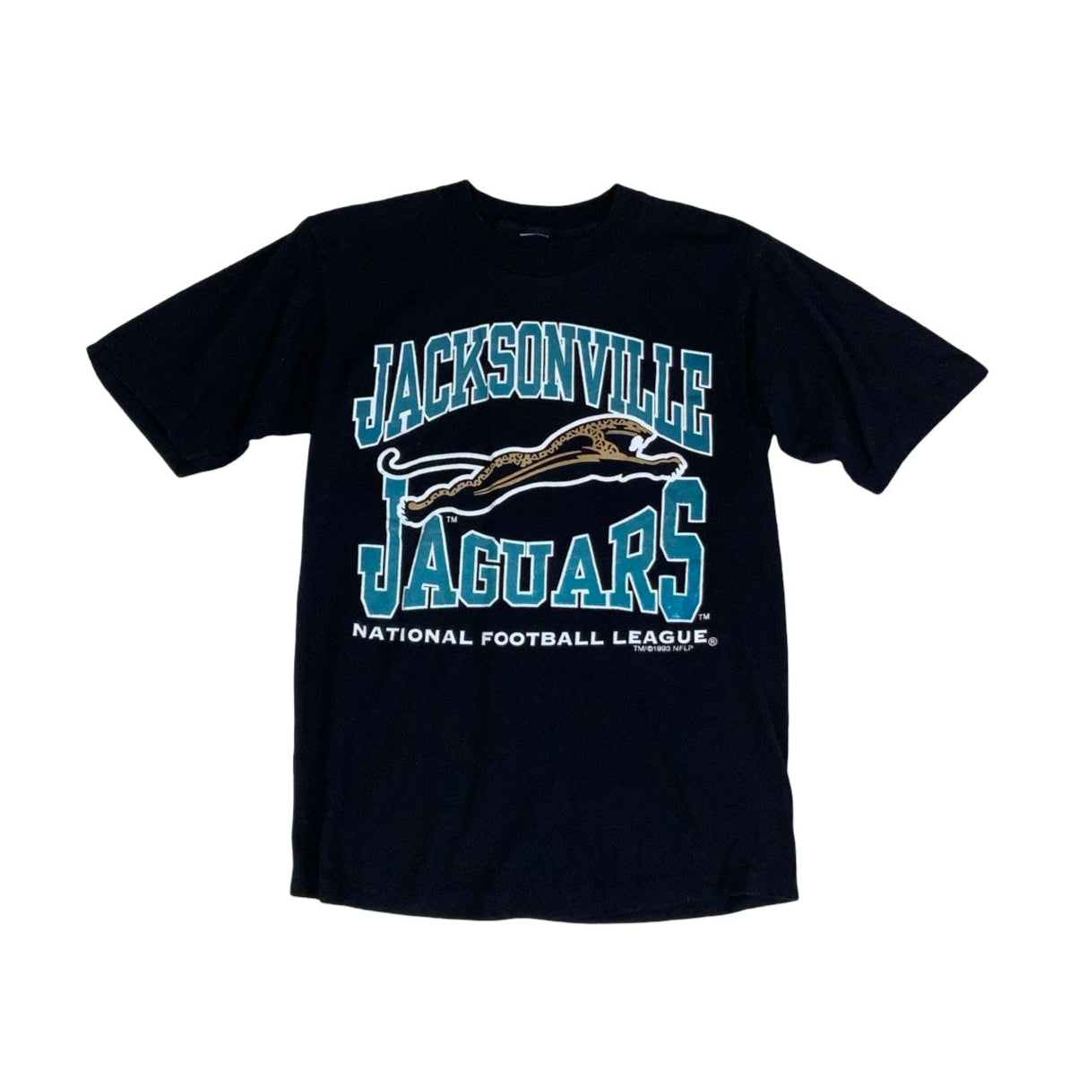 VTG 1993 Banned Logo 'Jacksonville Jaguars' Official NFL Team Apparel Graphic T-Shirt S
