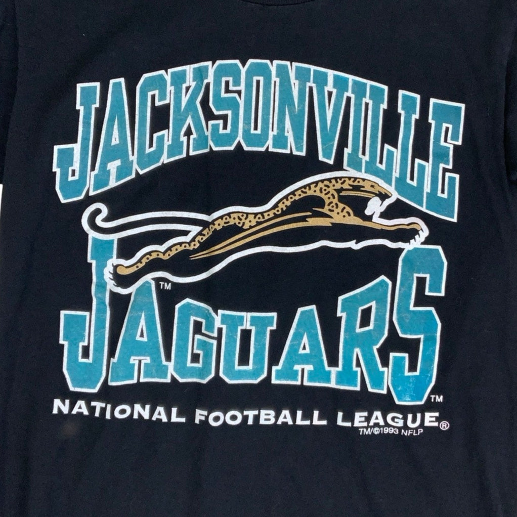 VTG 1993 Banned Logo 'Jacksonville Jaguars' Official NFL Team Apparel Graphic T-Shirt S