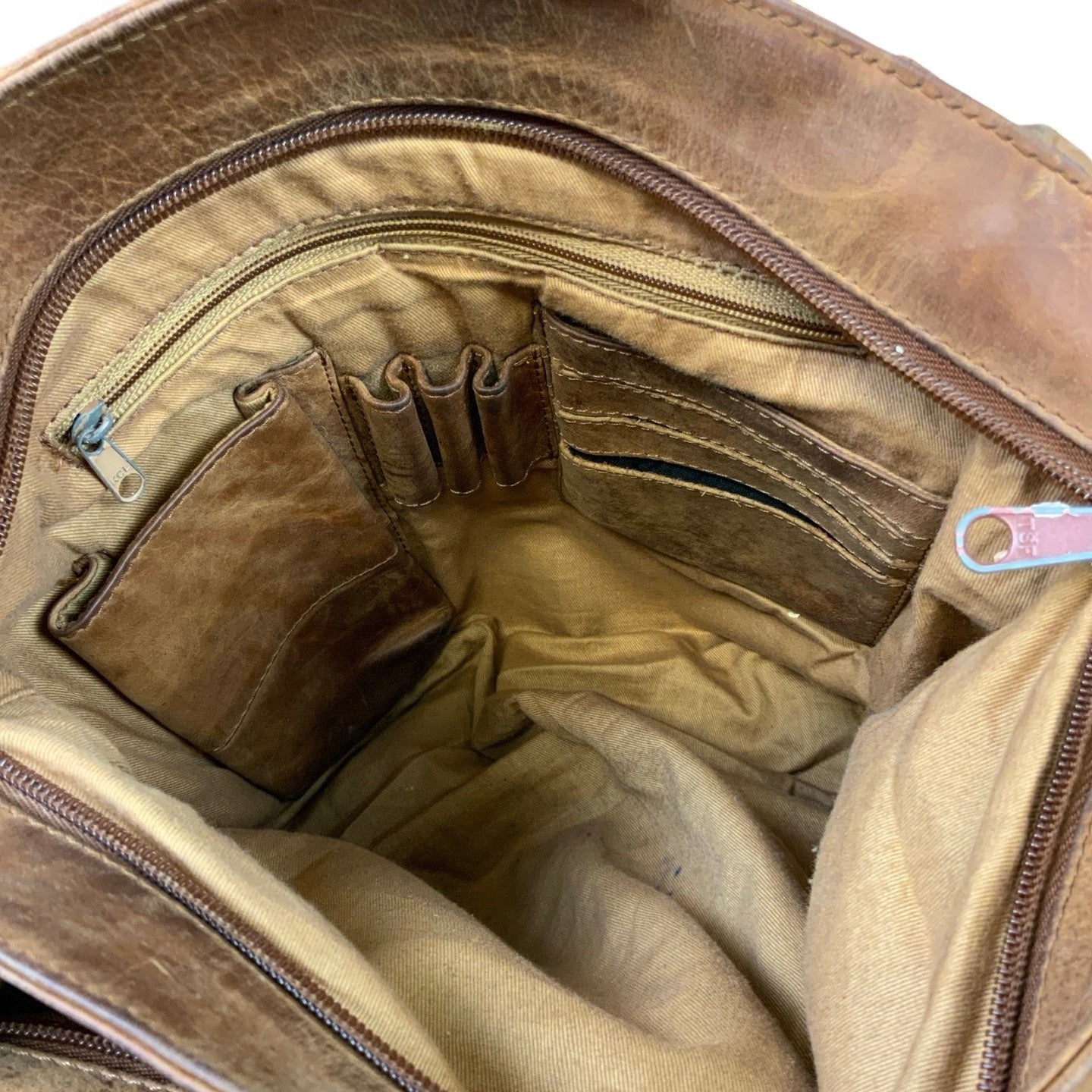Vintage Brown Leather Shoulder Bag
