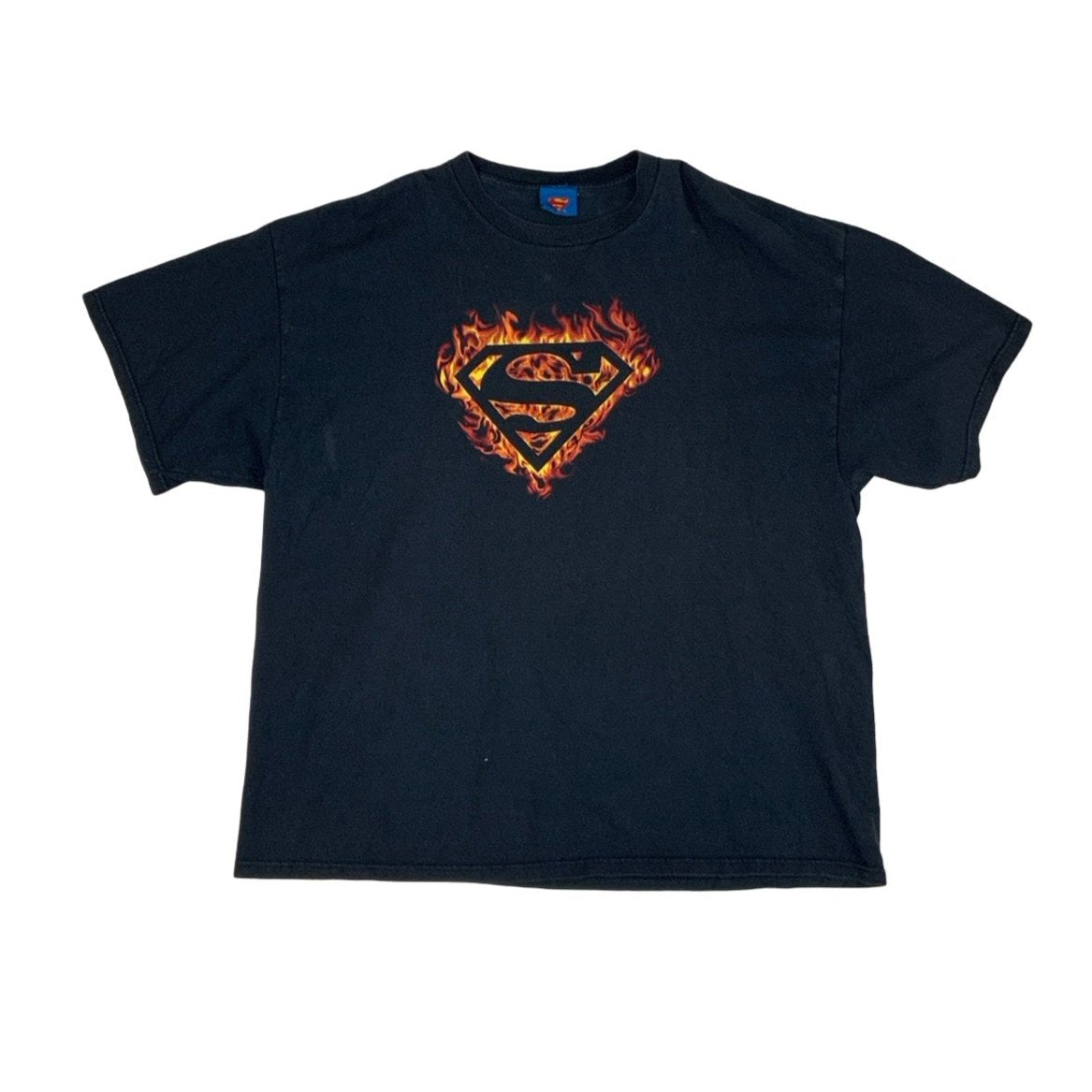 90s Superman Flame Graphic Tee M L XL