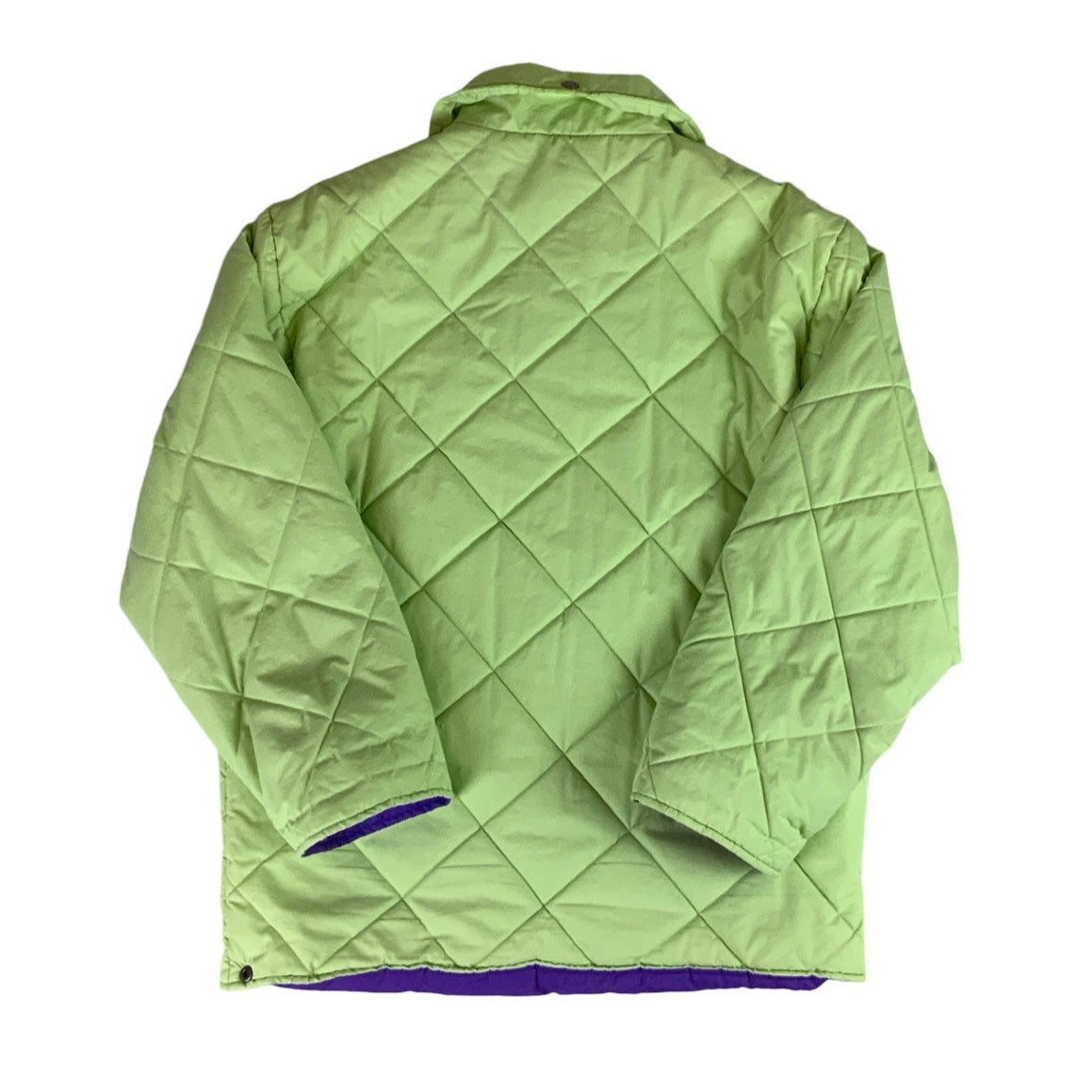 Vintage Fila Lime Green Collar Quilted Jacket L XL