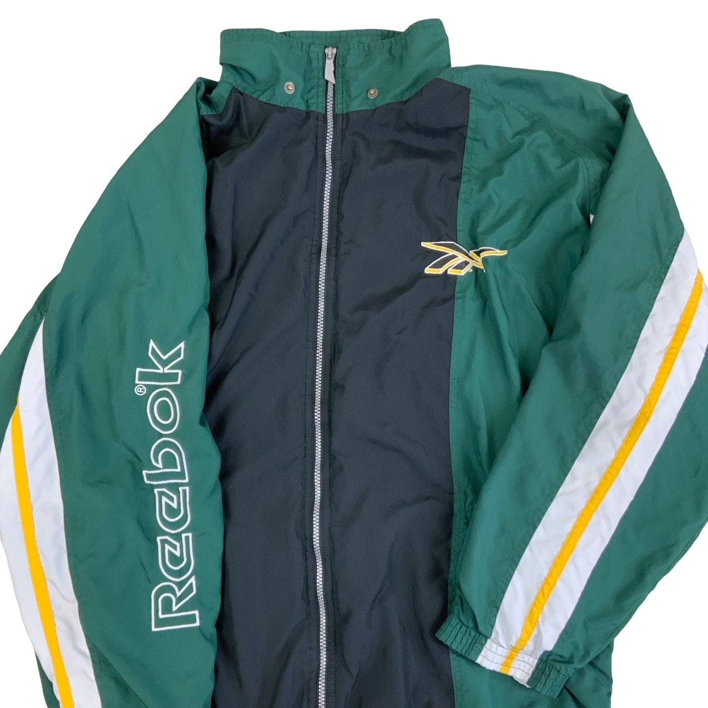 Vintage Reebok Green & Black Track Jacket XL XXL