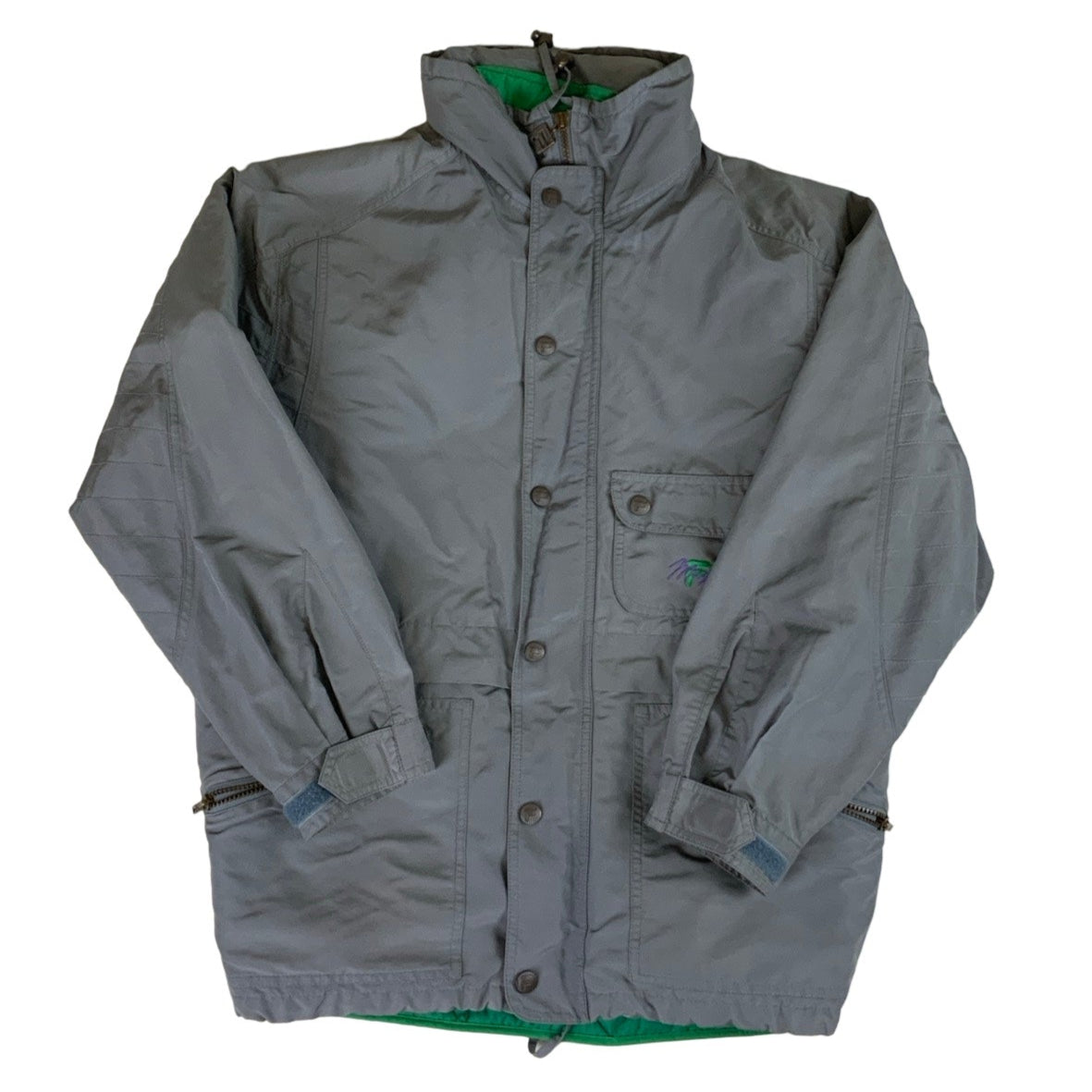 Vintage 90s Dark Grey Fila Insulated Jacket M L
